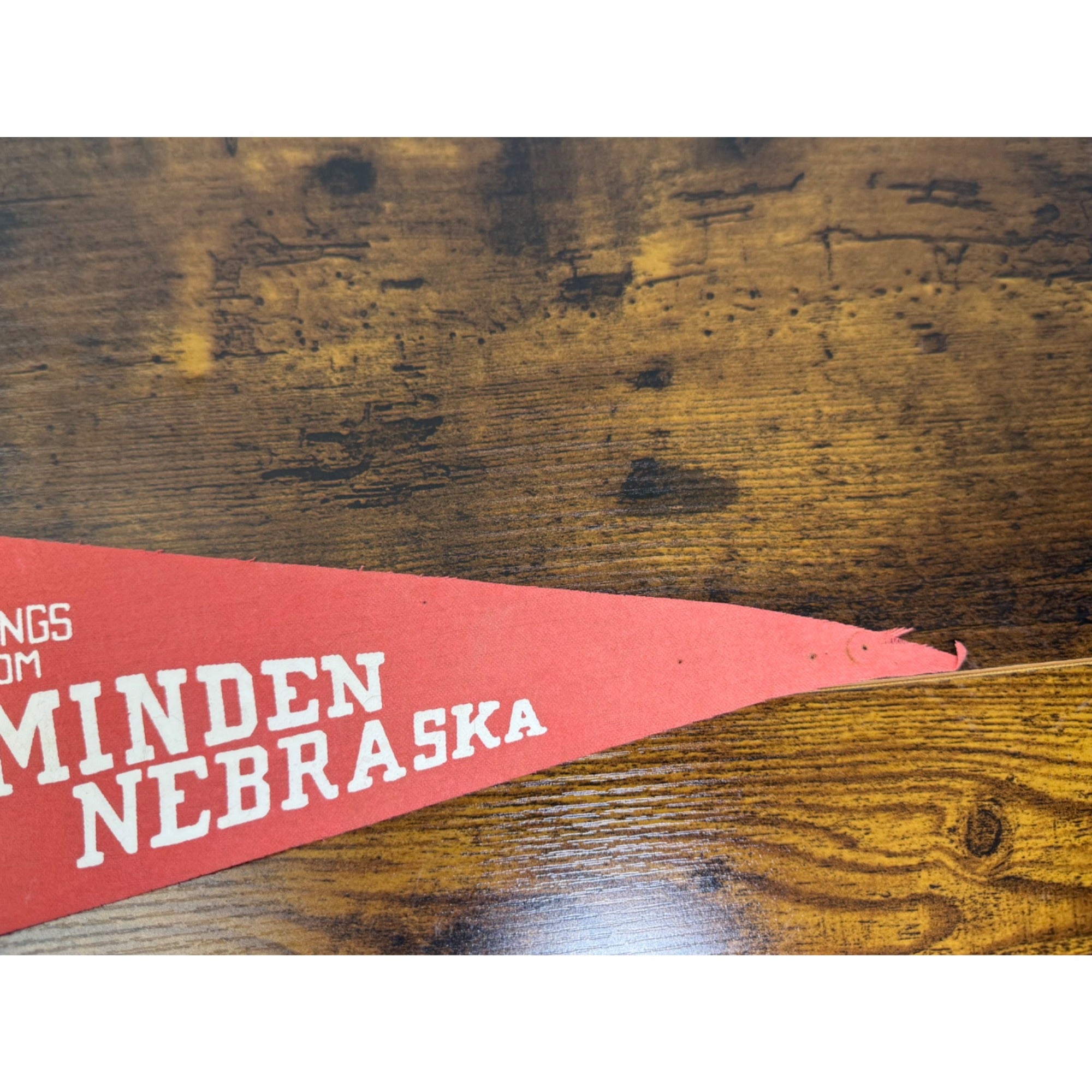 Vintage 1971 Pioneer Village Minden Nebraska Pennant Felt Banner