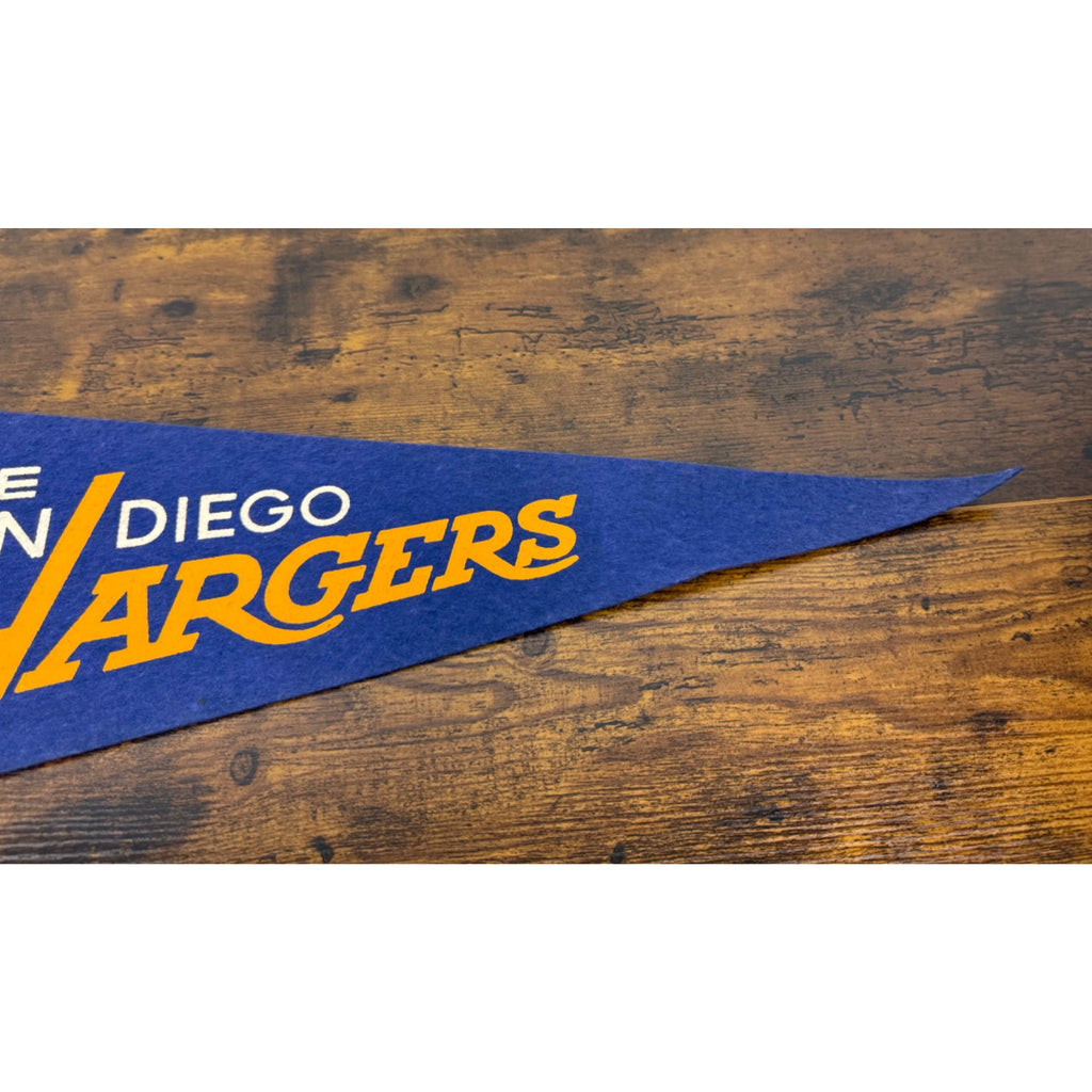 Vintage San Diego Chargers NFL Felt Pennant Helmet Design Sports Memorabilia