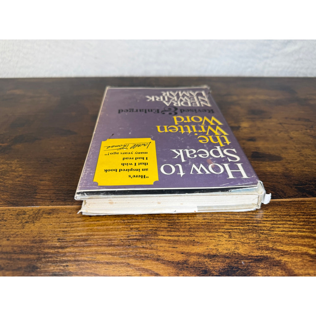 How To Speak The Written Word Revised & Enlarged By Nedra Newkirk Lamar HC