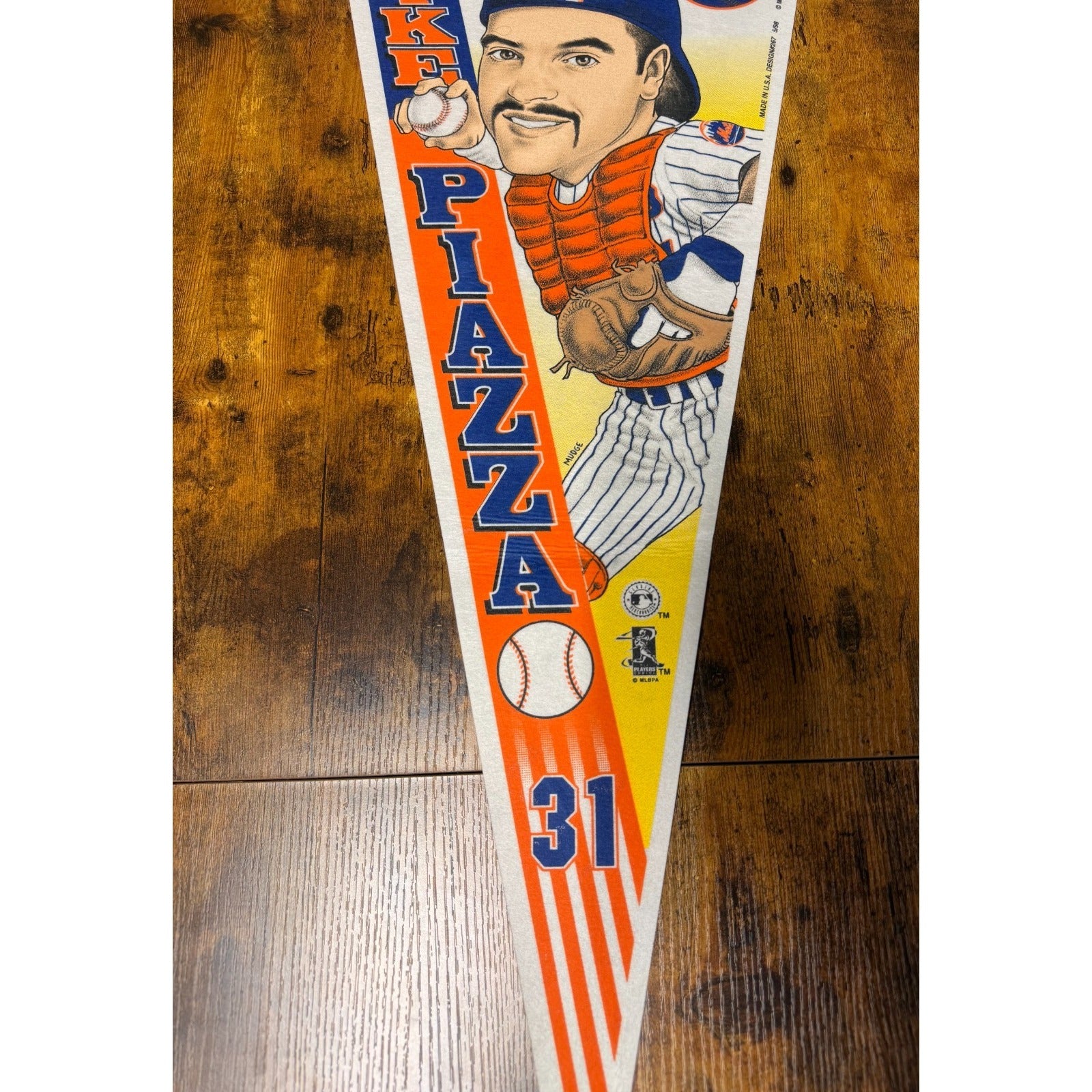 Vintage 1999 MLB New York Mets Mike Piazza #31 pennant