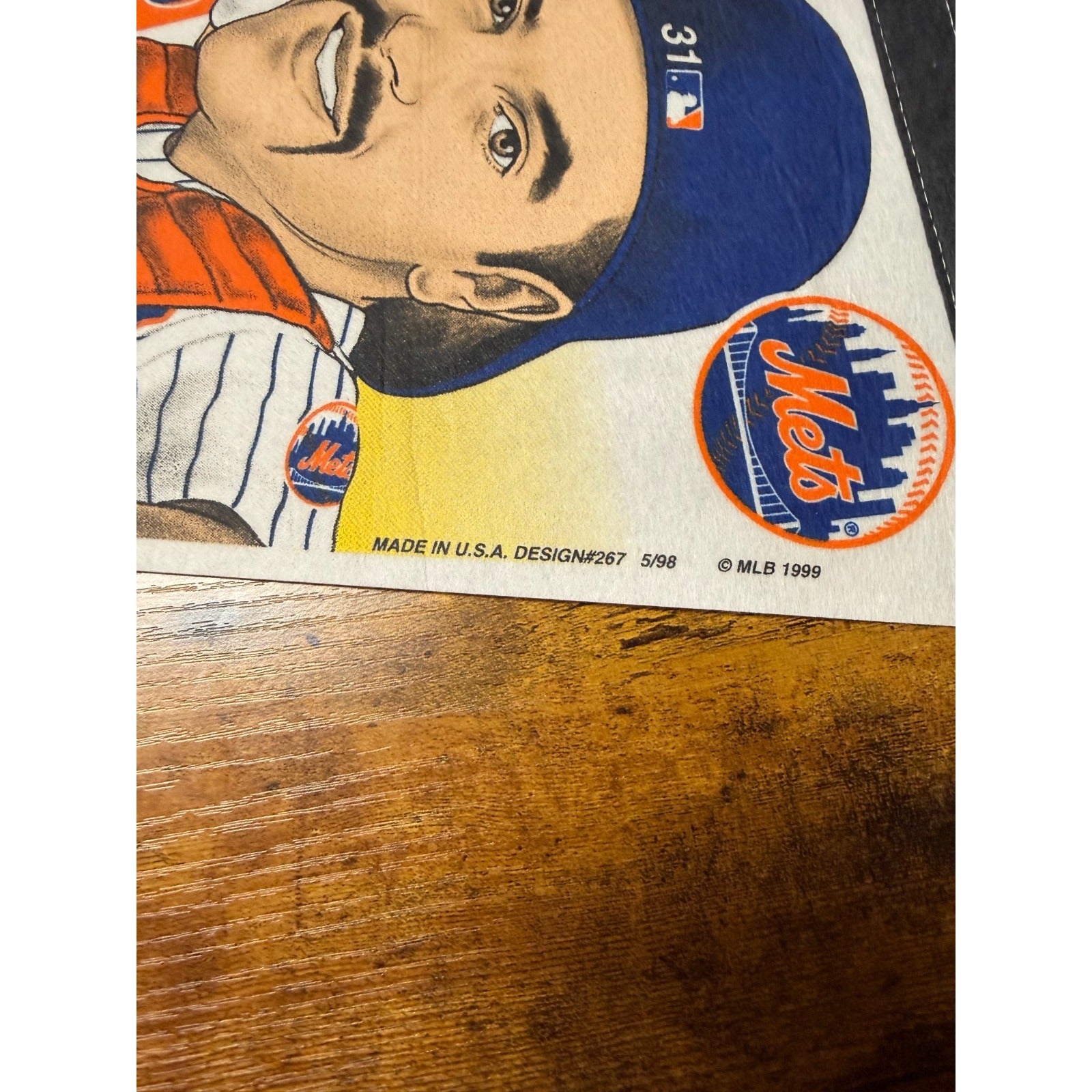 Vintage 1999 MLB New York Mets Mike Piazza #31 pennant