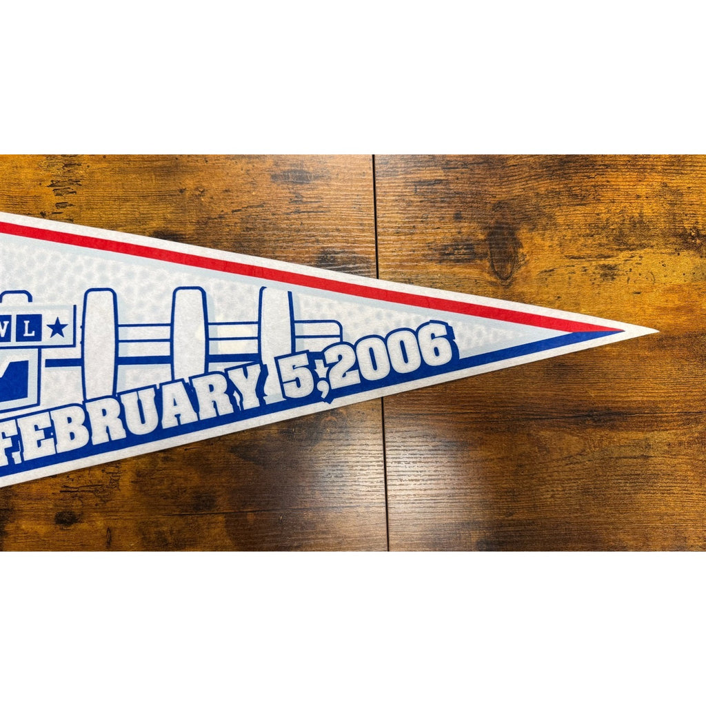 Vintage 2006 NFL Super Bowl XL Detroit Lions pennant