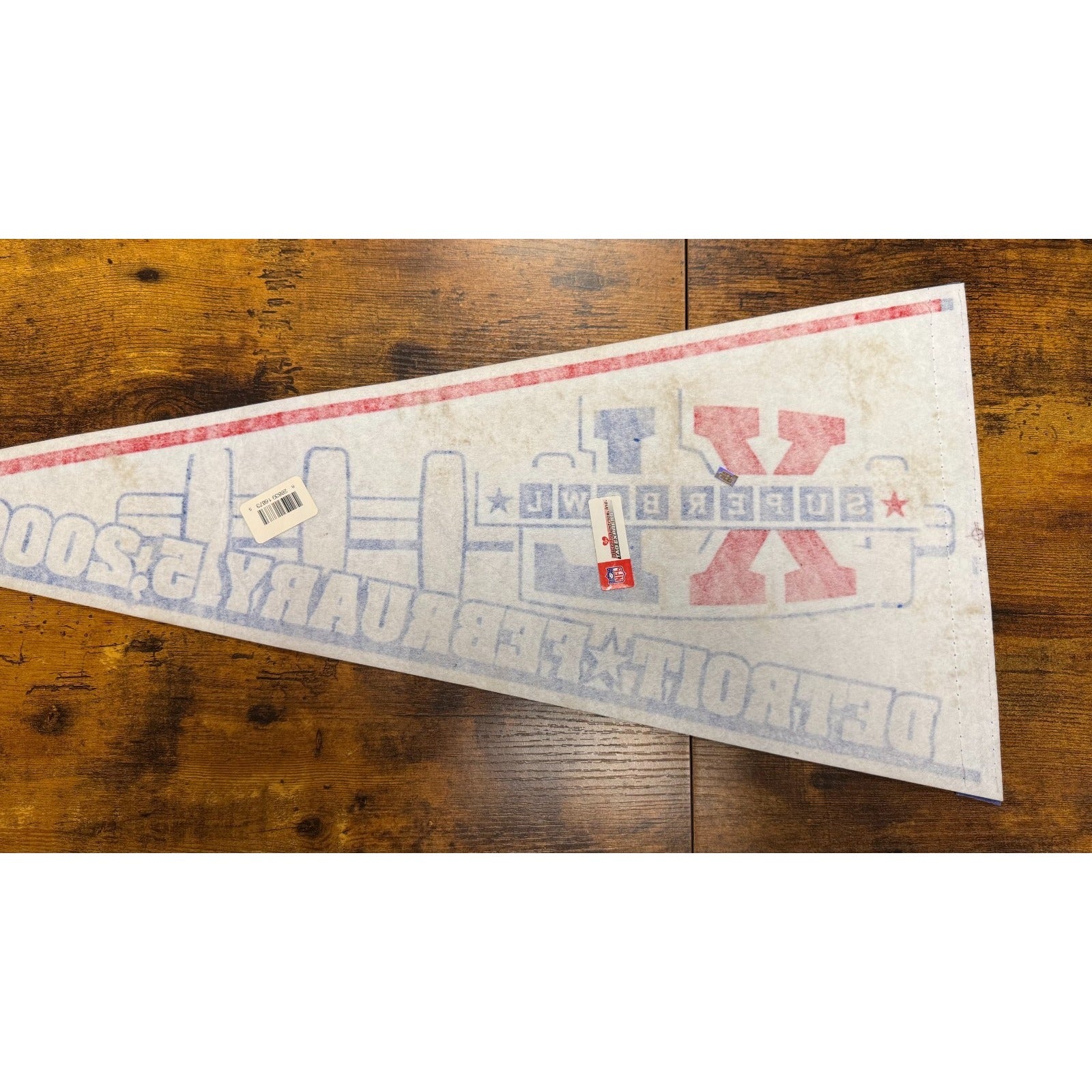 Vintage 2006 NFL Super Bowl XL Detroit Lions pennant