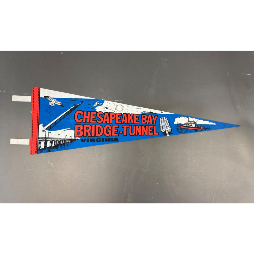 Vintage Chesapeake Bay Bridge-Tunnel, Virginia pennant