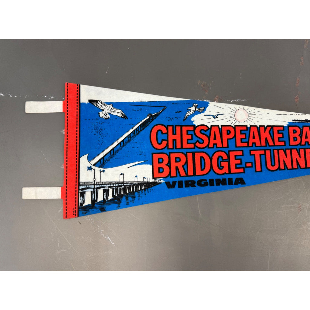 Vintage Chesapeake Bay Bridge-Tunnel, Virginia pennant