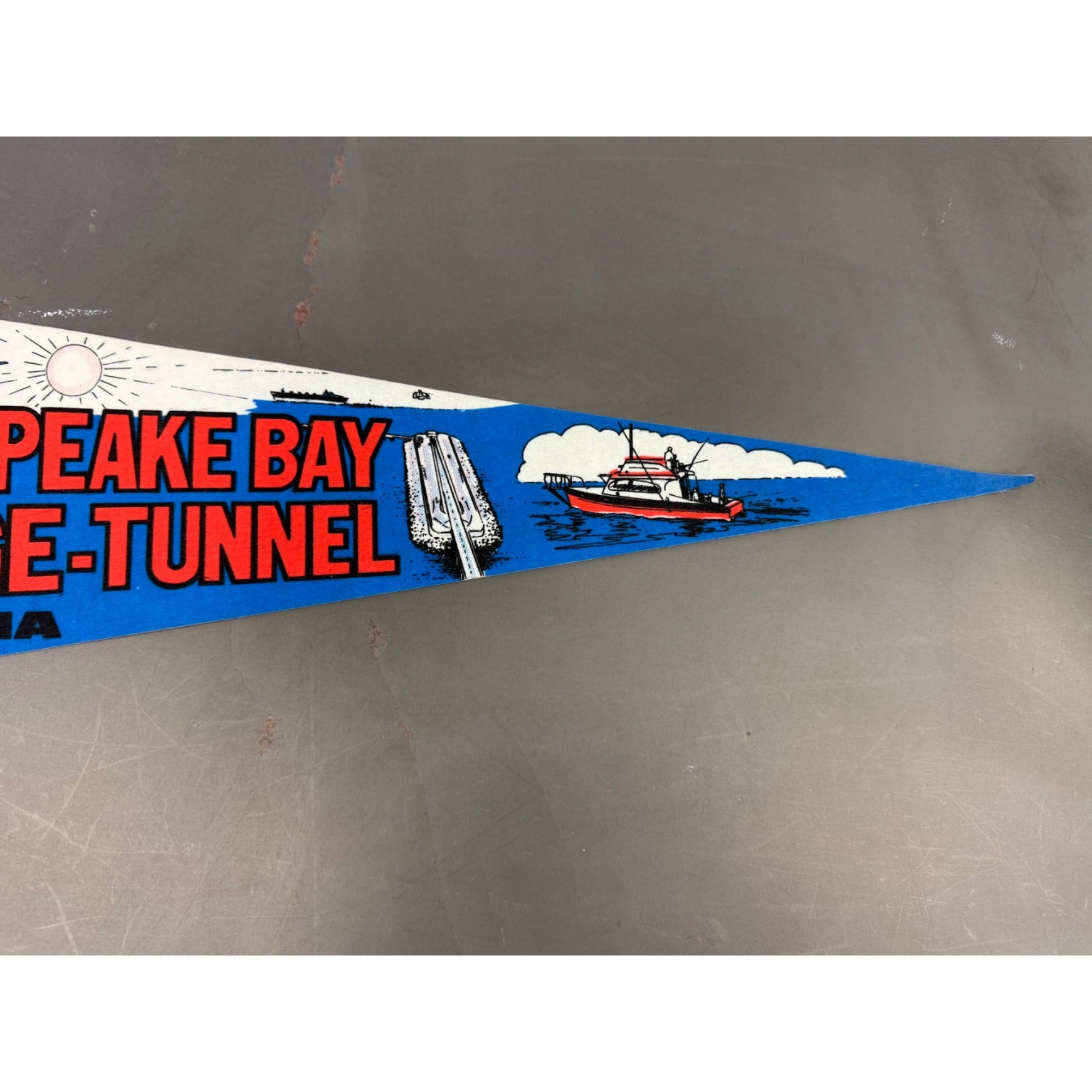 Vintage Chesapeake Bay Bridge-Tunnel, Virginia pennant