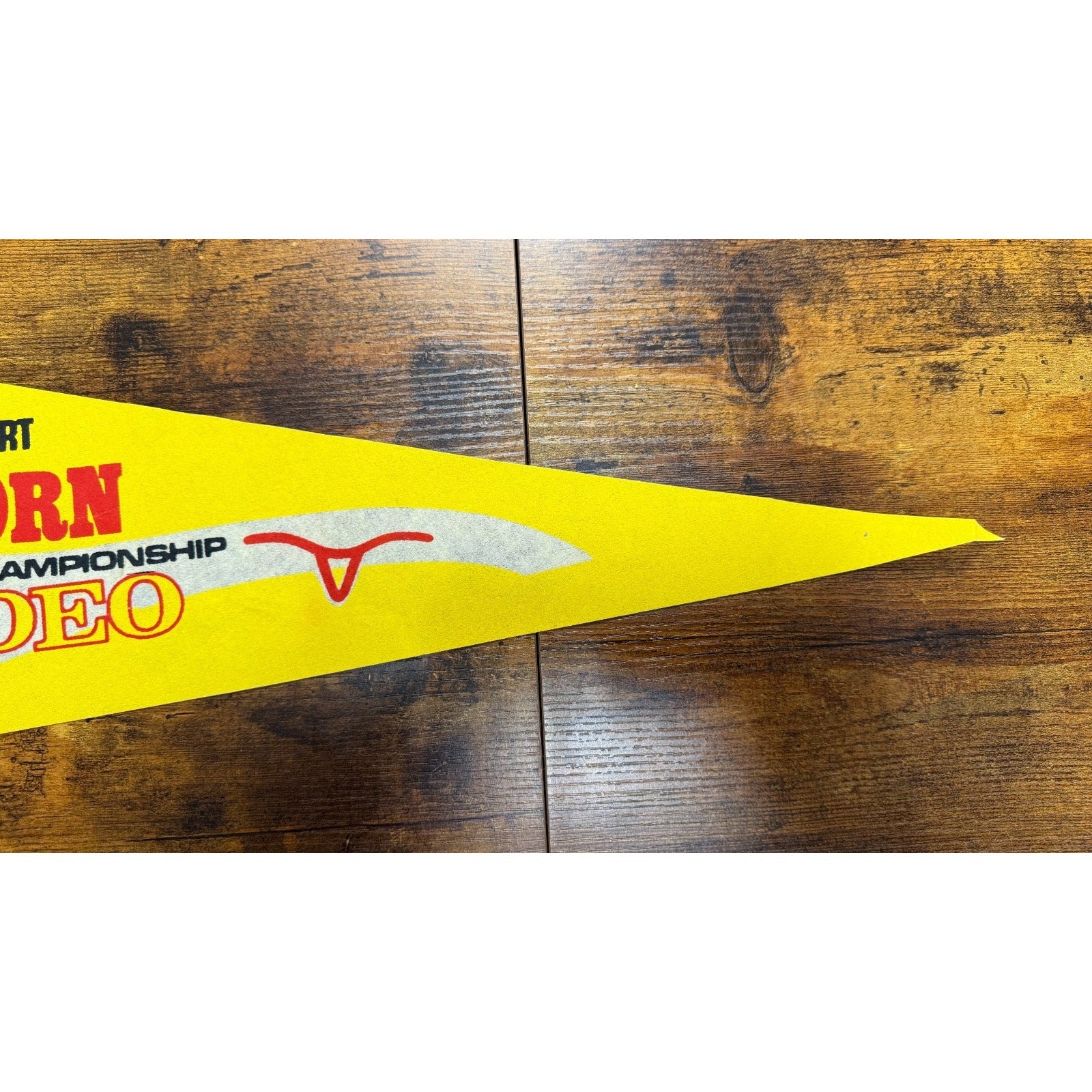 Vintage Super Sport Longhorn World Chamionship Rodeo pennant
