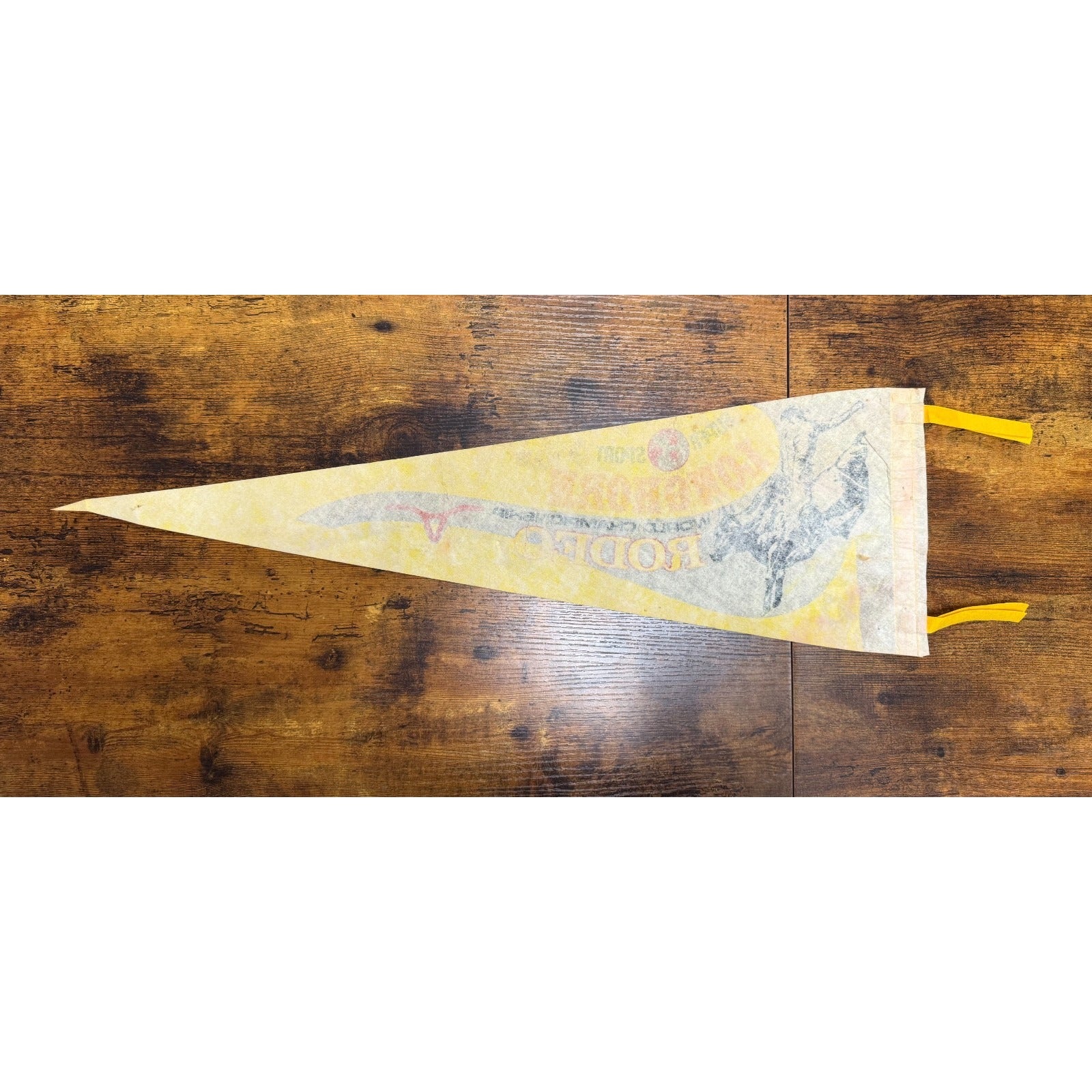 Vintage Super Sport Longhorn World Chamionship Rodeo pennant