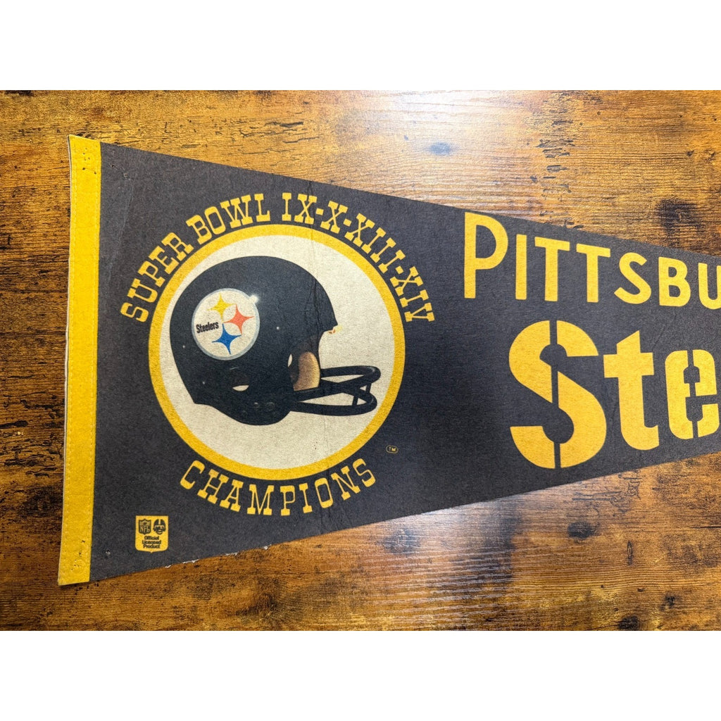 Vintage NFL Super Bowl Champions Pittsburgh Steelers pennant