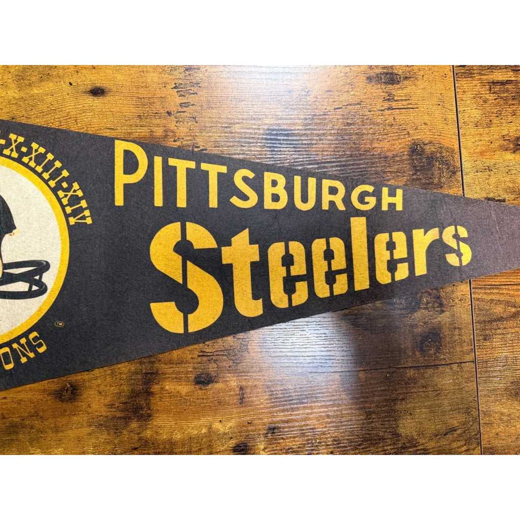 Vintage NFL Super Bowl Champions Pittsburgh Steelers pennant