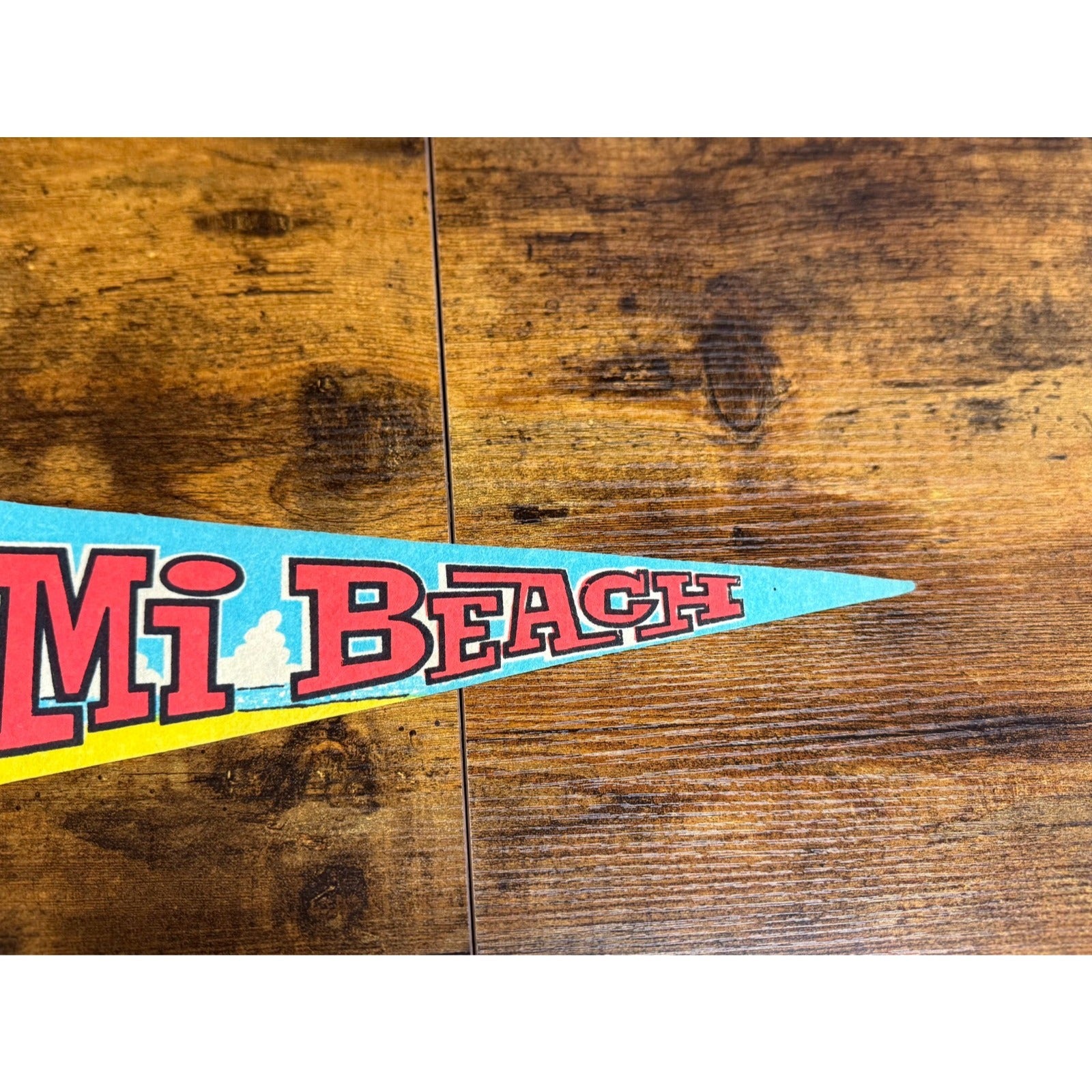 Vintage 1974 Miami Beach pennant
