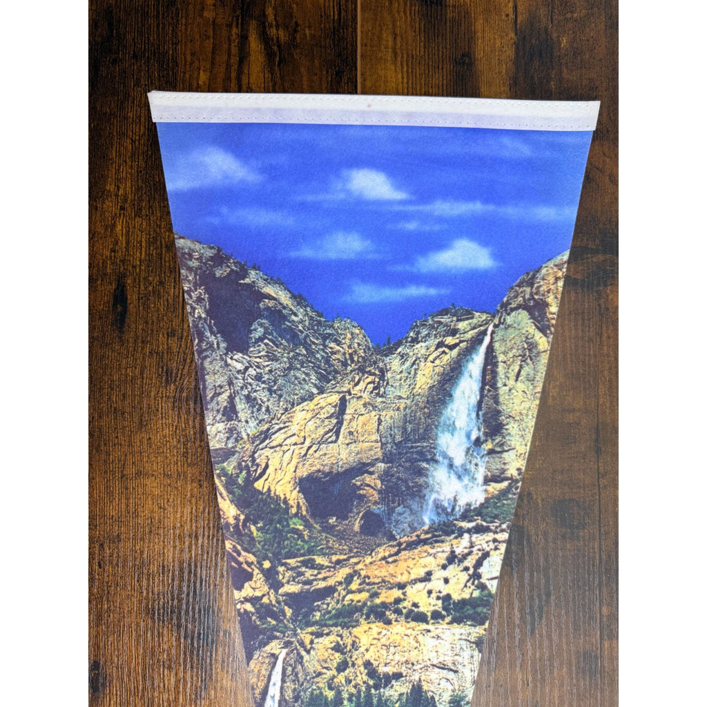 Yosemite National Park Pennant Banner With Scenic Waterfall Design 28.5 inches