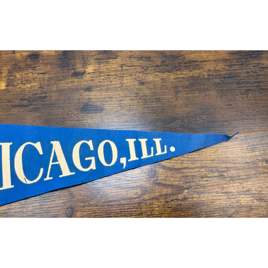 Vintage Chicago Illinois Felt Pennant With The Old Water Tower Design - 26 inches