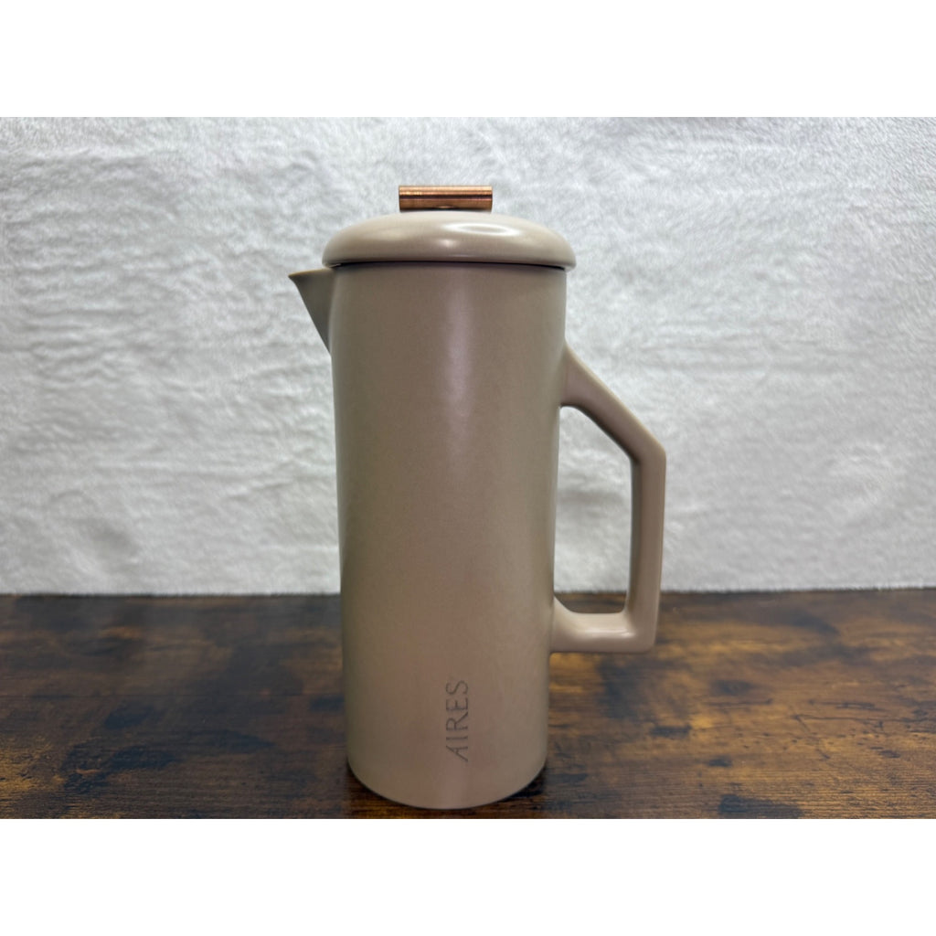 New 34oz Aires French Press Coffee Maker High-Quality Ceramic & Stainless Steel