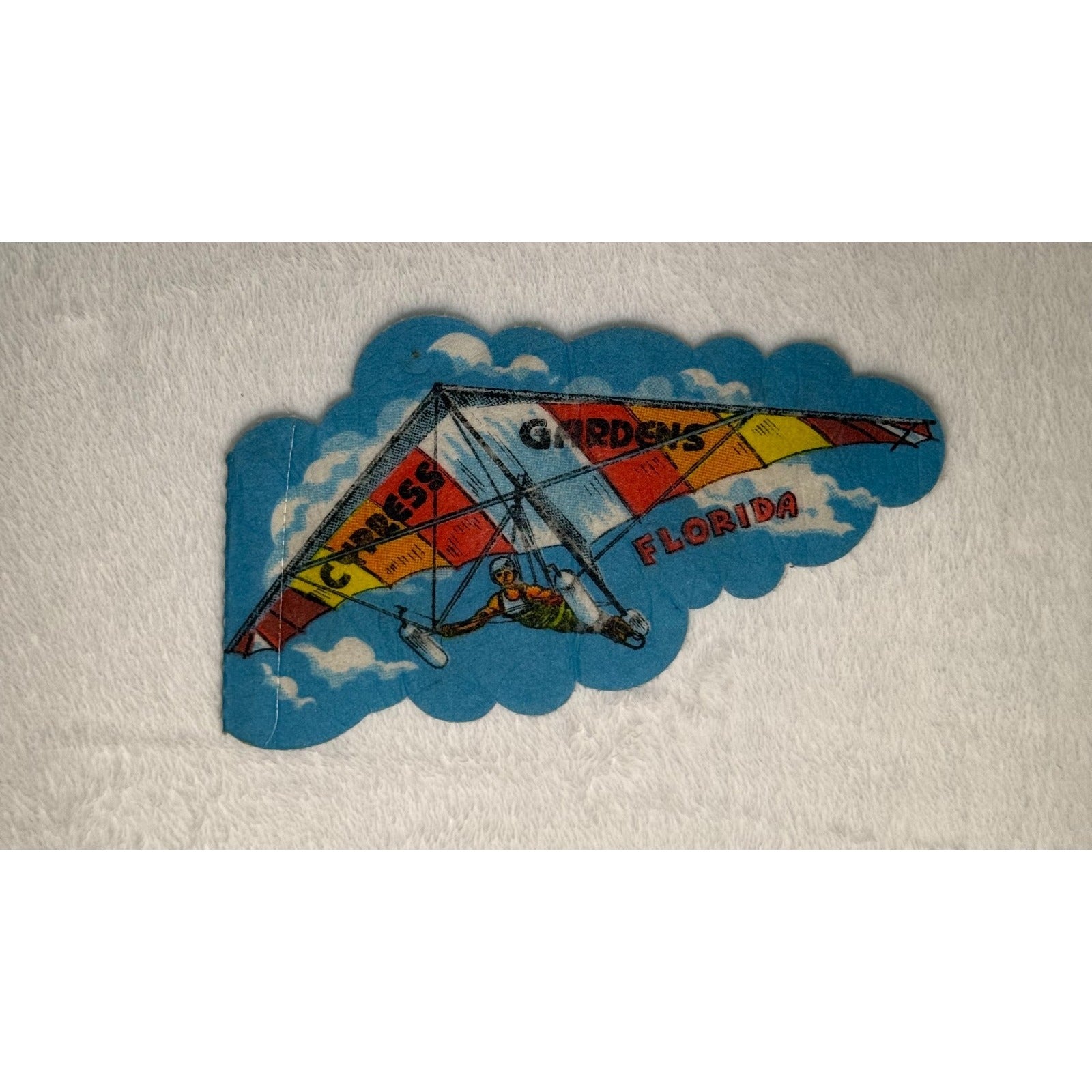 Vintage Cypress Gardens, Florida Hang Glider pennant