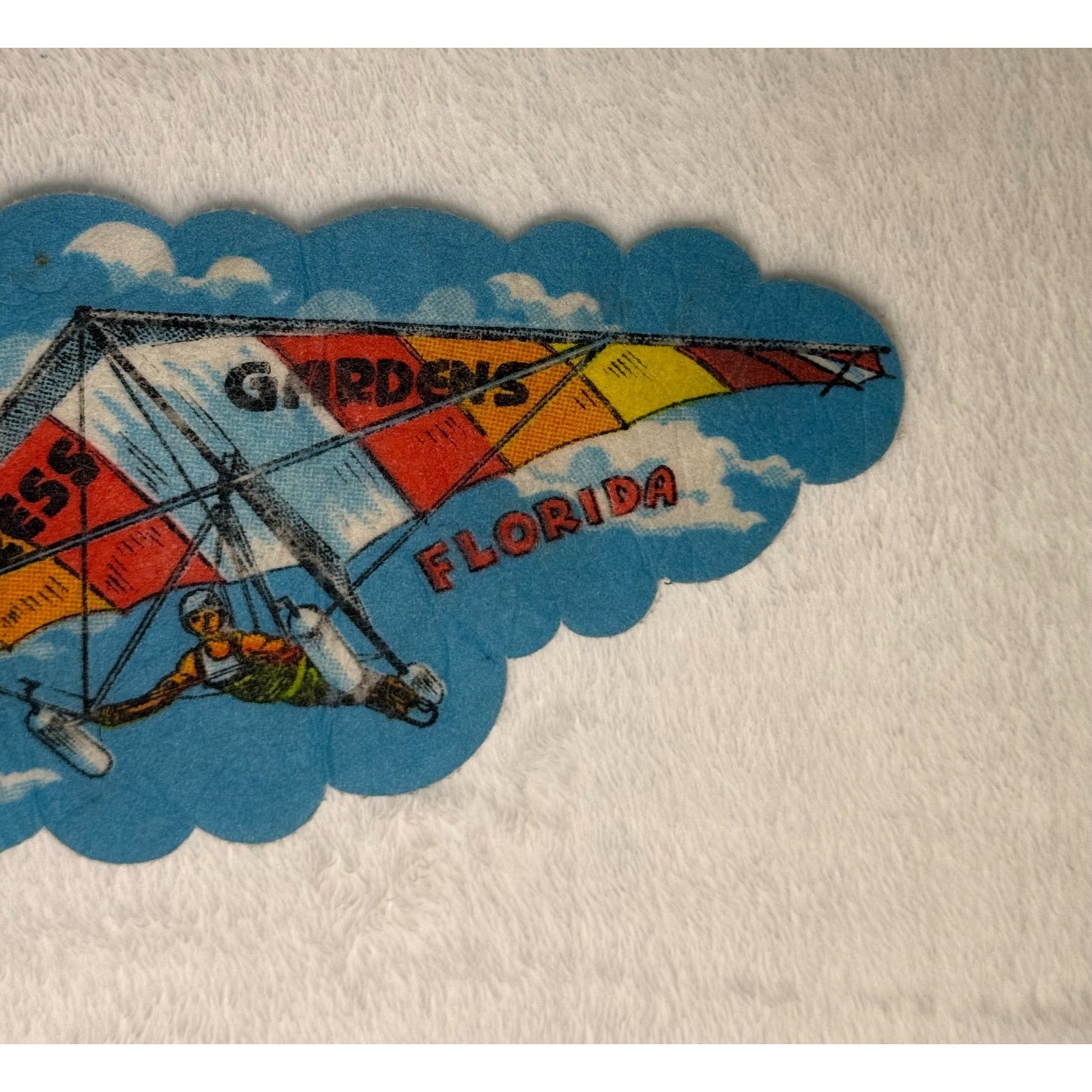Vintage Cypress Gardens, Florida Hang Glider pennant