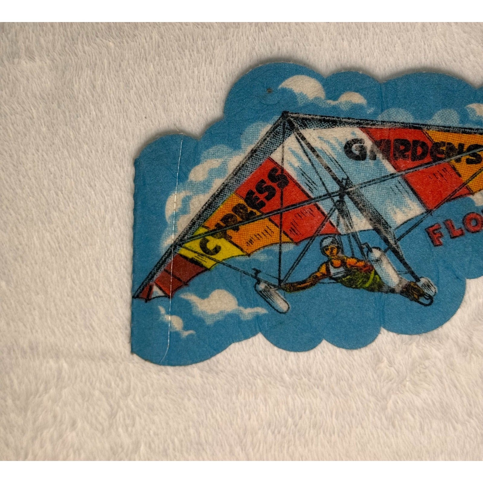 Vintage Cypress Gardens, Florida Hang Glider pennant