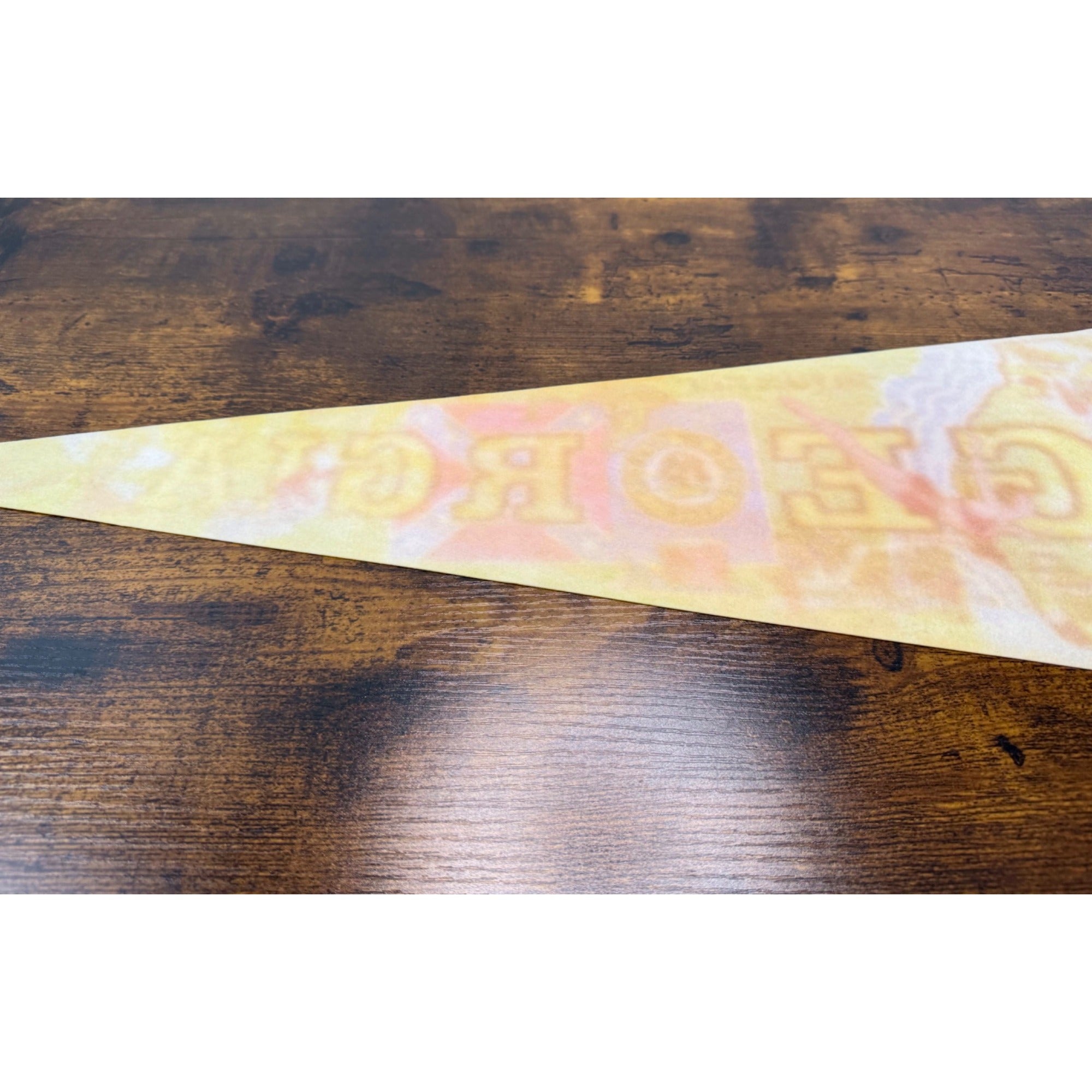 Vintage Georgia Souvenir Pennant With Peach State Graphics & State Seal 1977