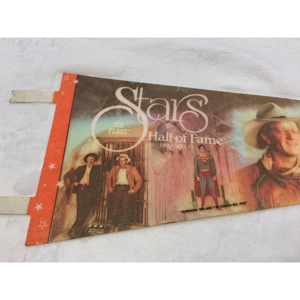Vintage 1978 Six Flags Hall of Fame pennant