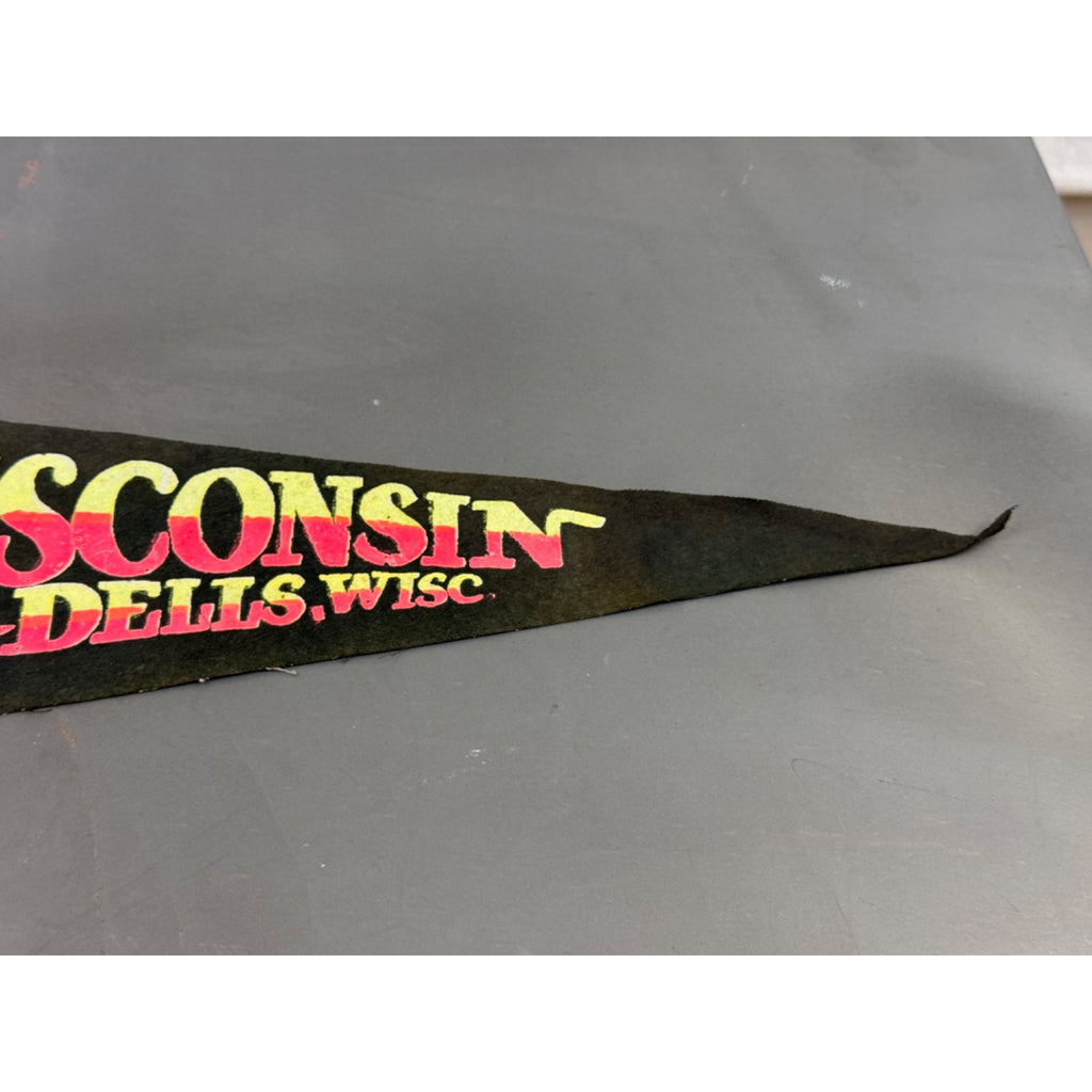 Vintage Wisconsin Dells, Wisconsin pennant damaged