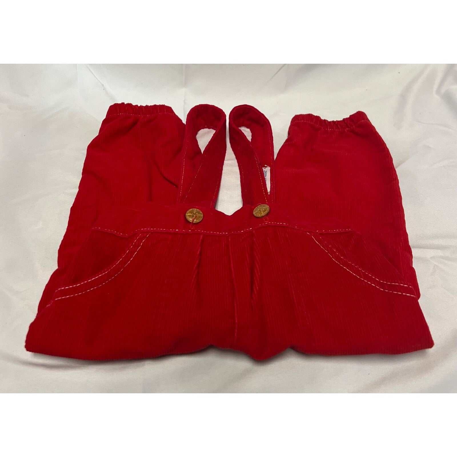 Vintage Carter's red corduroy overalls size 18 months