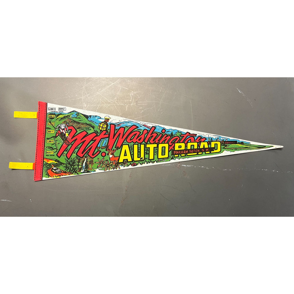 Vintage 1974 Mt. Washington Auto Road Pinkham Notch, NH pennant