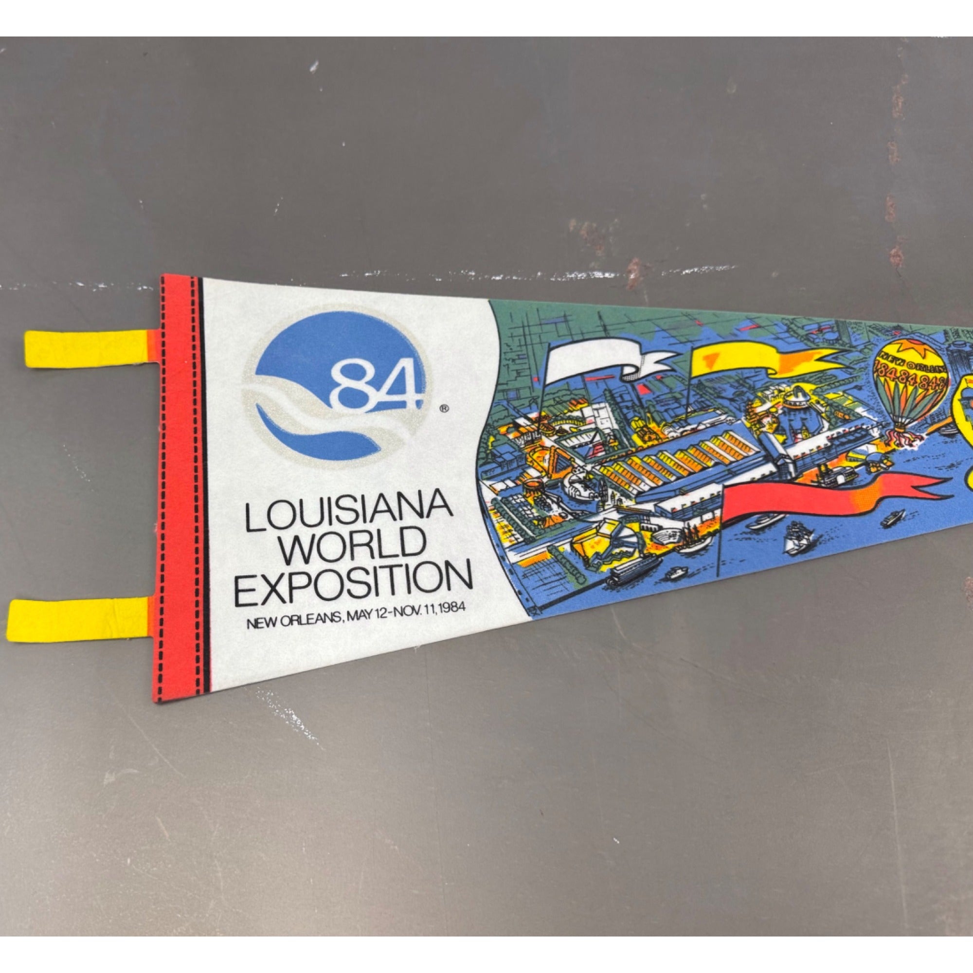Vintage 1984 Louisiana World Exposition pennant