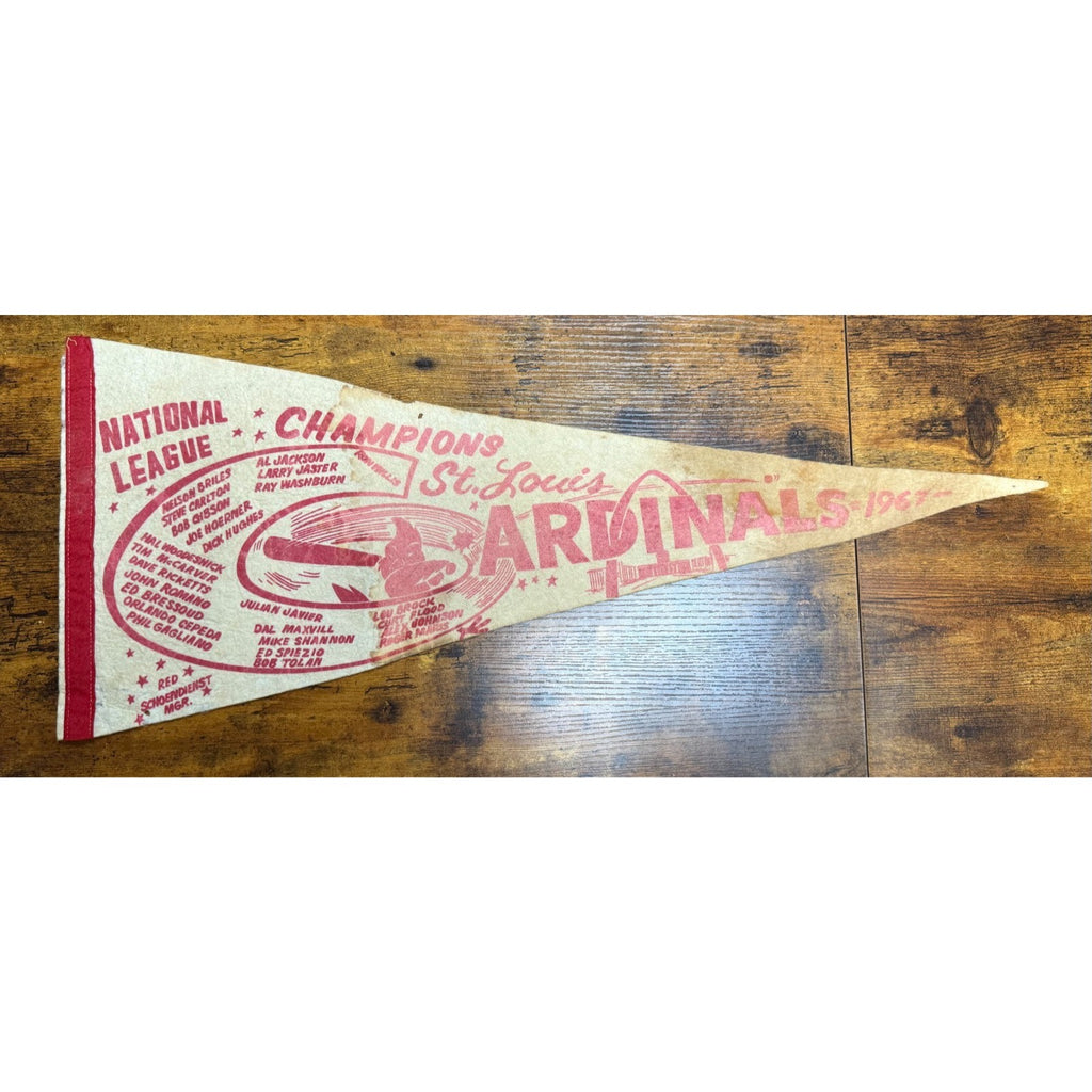 Vintage 1967 St. Louis Cardinals National League Champions Scroll Pennant