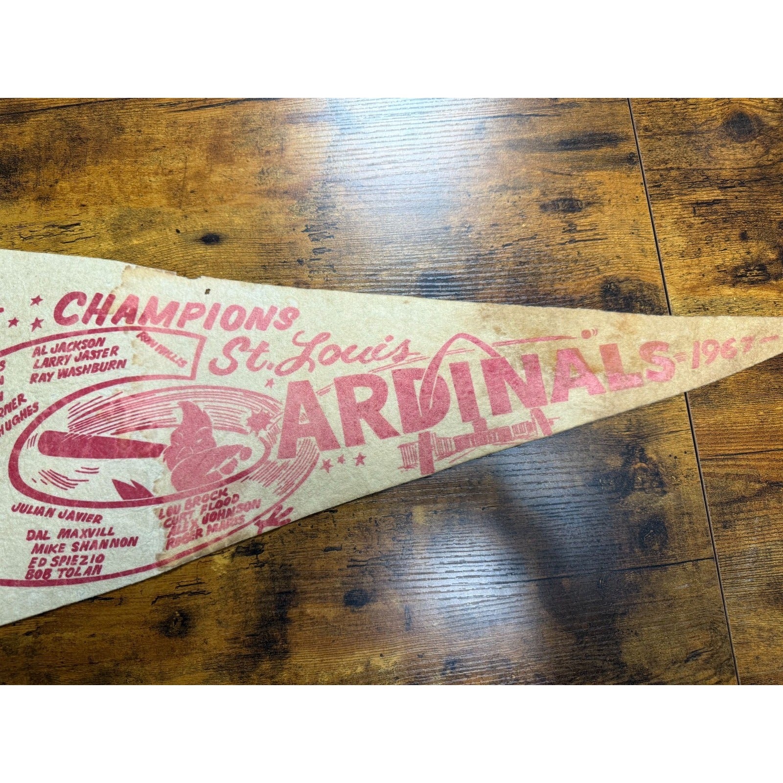 Vintage 1967 St. Louis Cardinals National League Champions Scroll Pennant