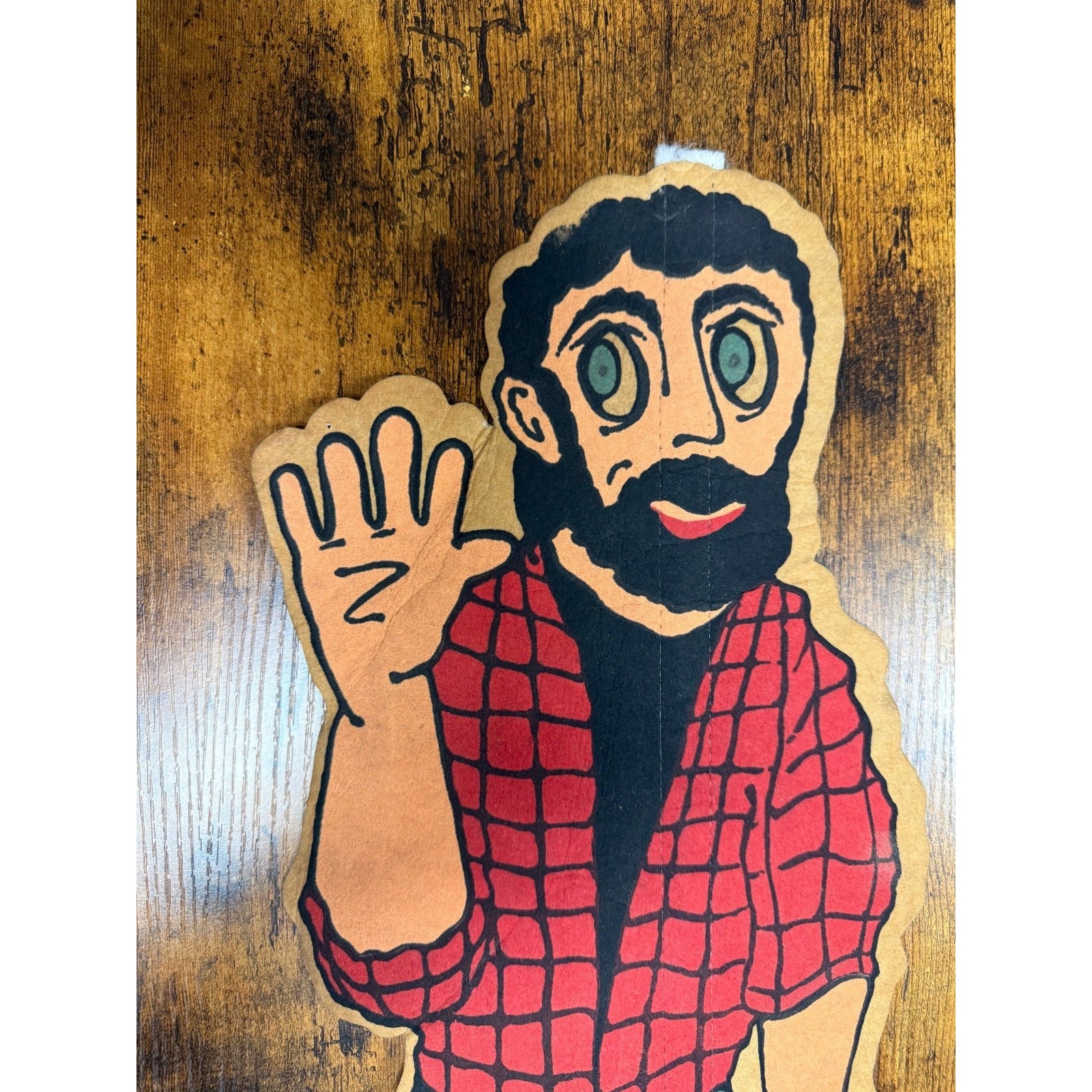 Vintage Paul Bunyan Trees of Mystery, California Redwoods pennant