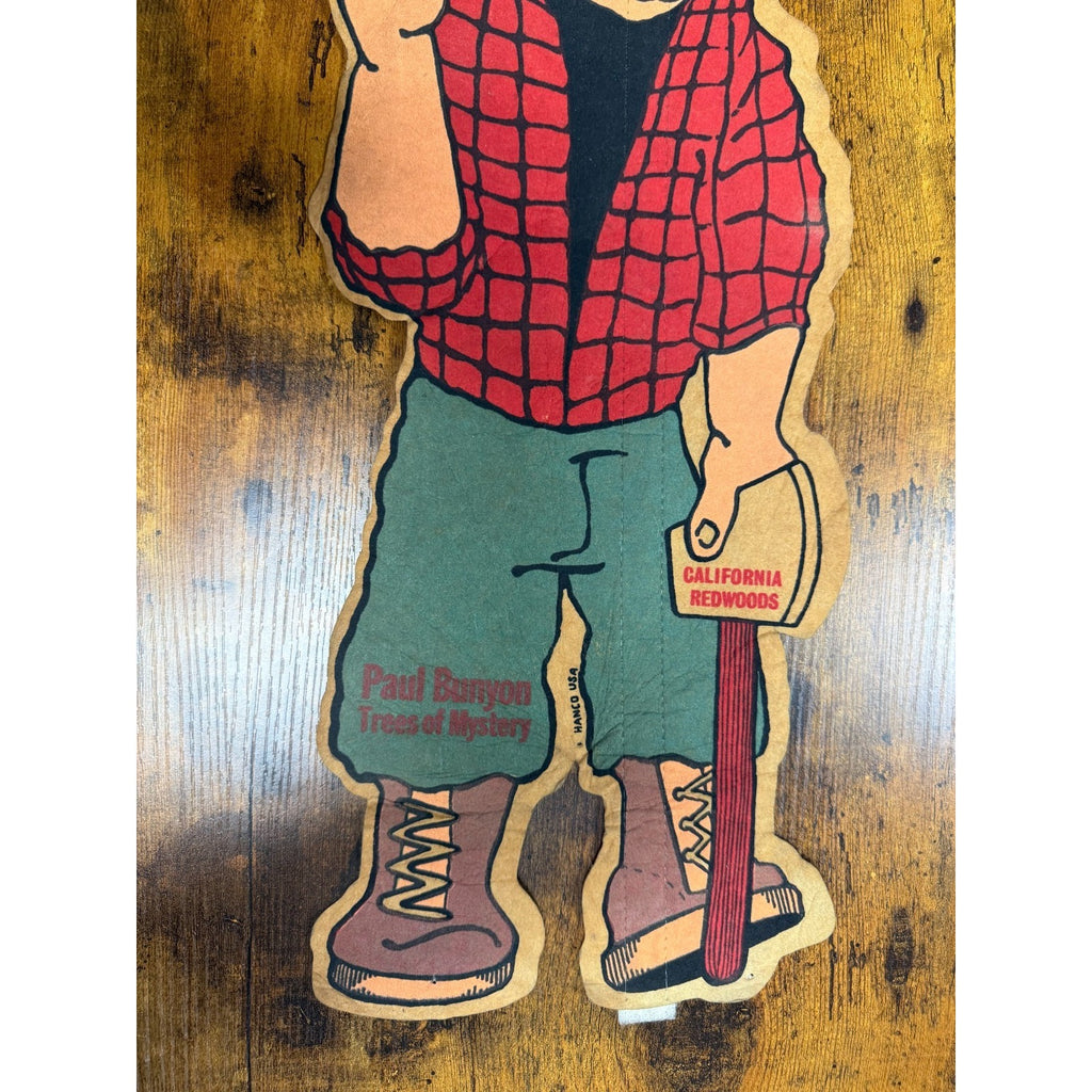 Vintage Paul Bunyan Trees of Mystery, California Redwoods pennant