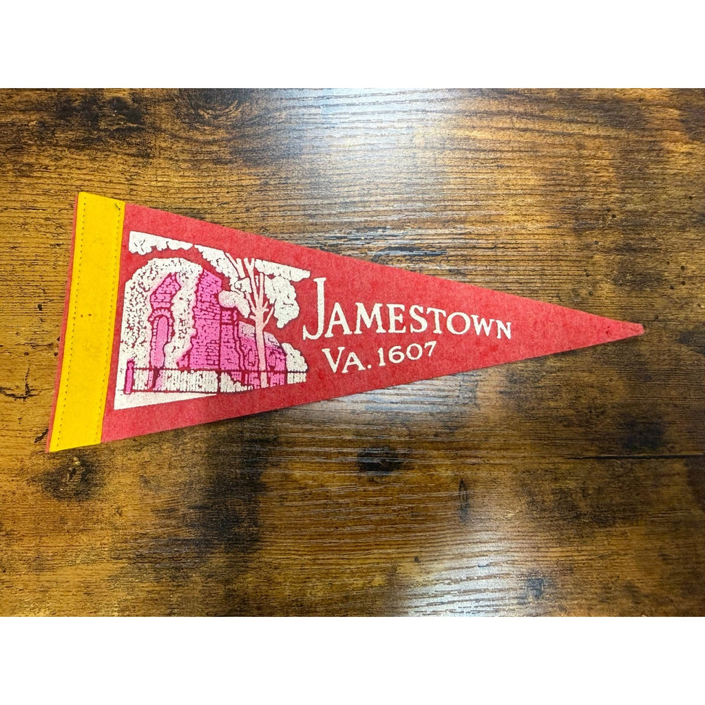 Vintage Jamestown, VA 1607 mini pennant