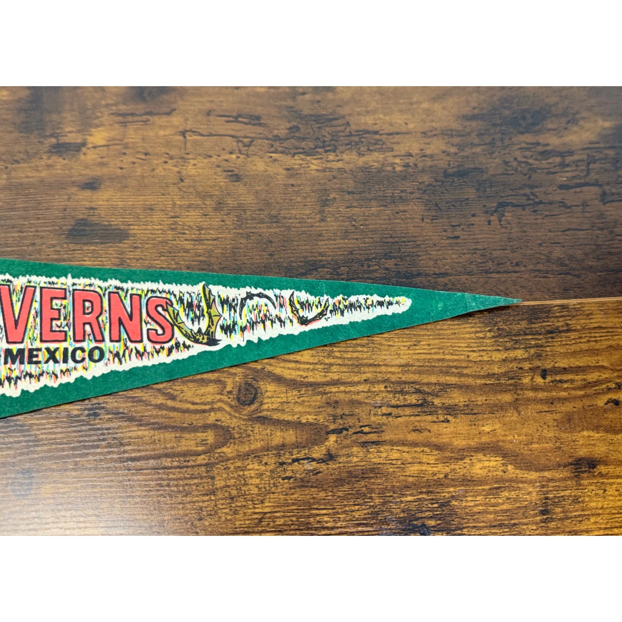Vintage Carlsbad Caverns Felt Pennant Whites City New Mexico Souvenir 27 “