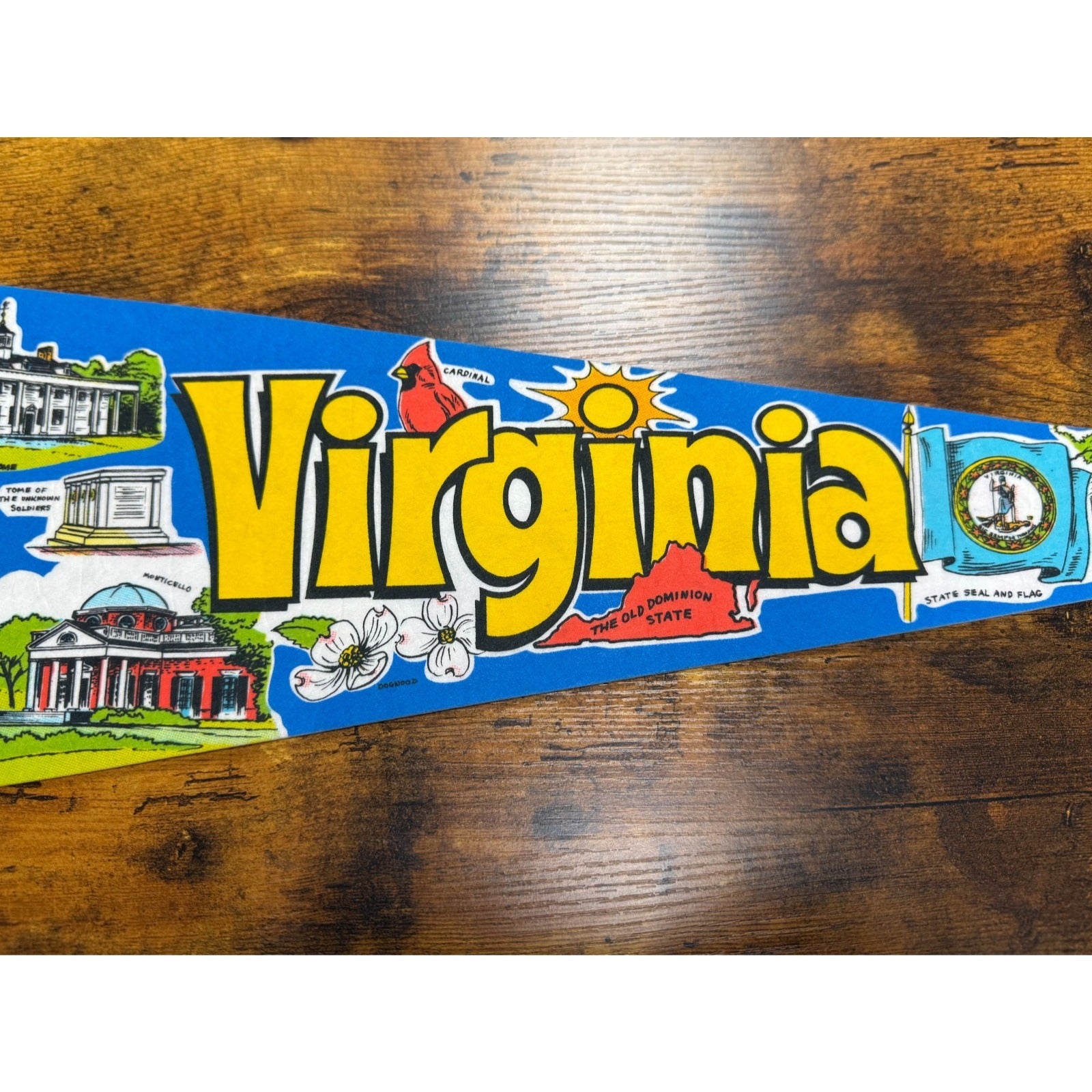 Vintage Virginia state pennant