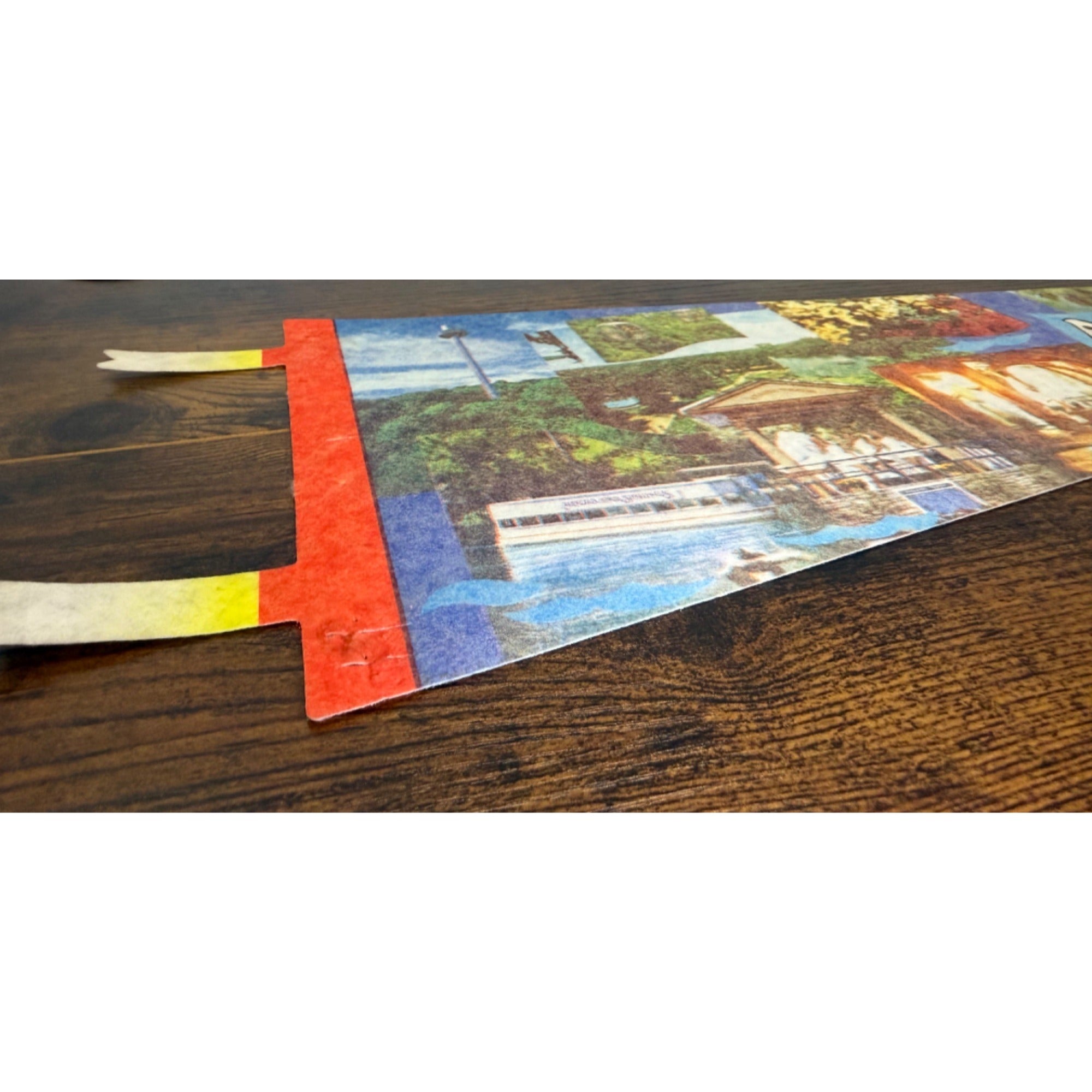 Vintage Aquarena Springs San Marcos Texas Souvenir Pennant 25 inches