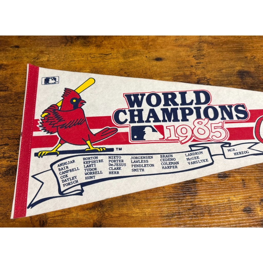 Vintage 1985 MLB St. Louis Cardinals World Champions pennant
