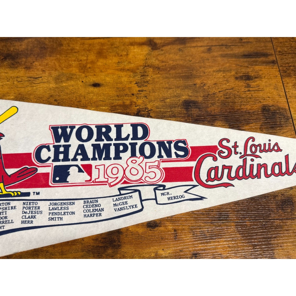 Vintage 1985 MLB St. Louis Cardinals World Champions pennant