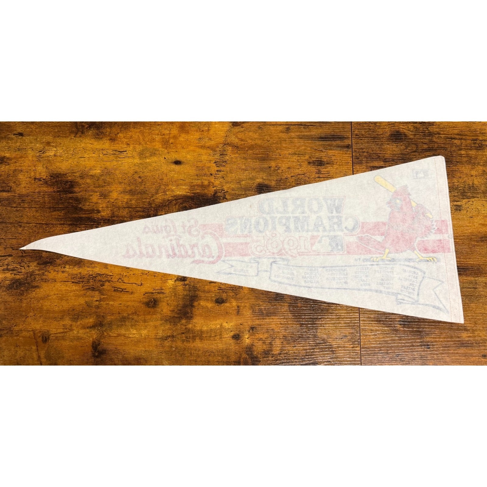 Vintage 1985 MLB St. Louis Cardinals World Champions pennant