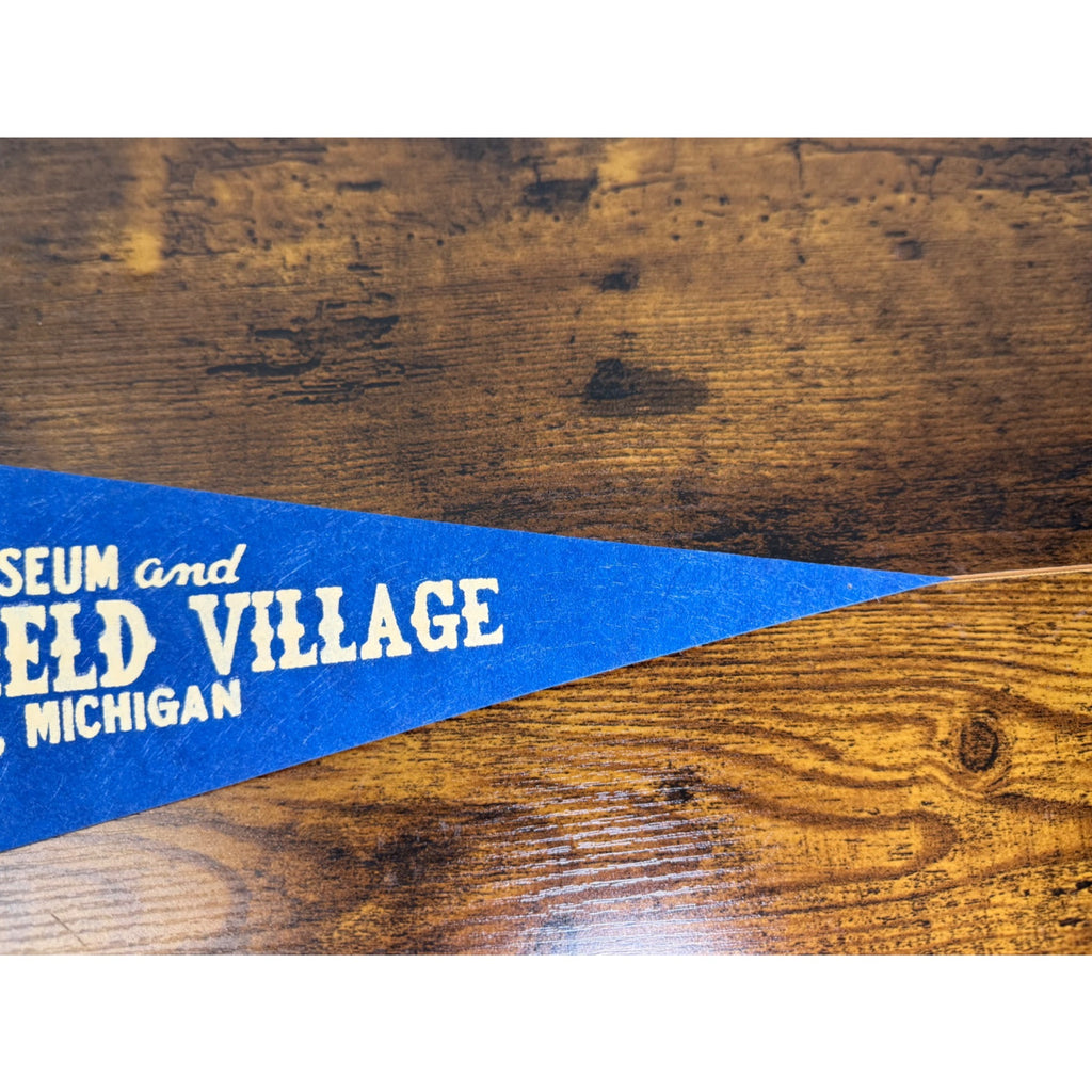 Vintage Henry Ford Museum & Greenfield Village Blue Felt Pennant