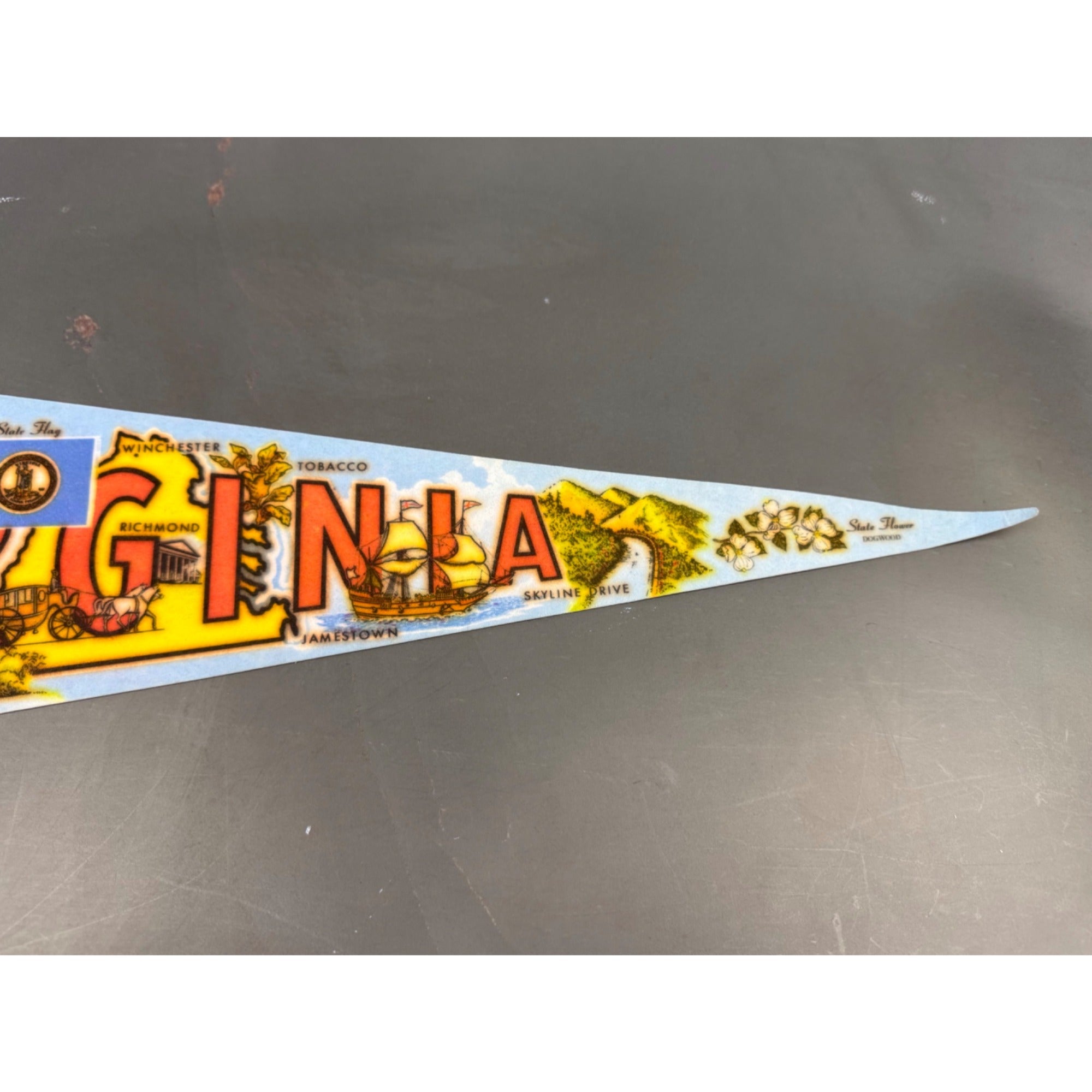 Vintage Virginia state pennant