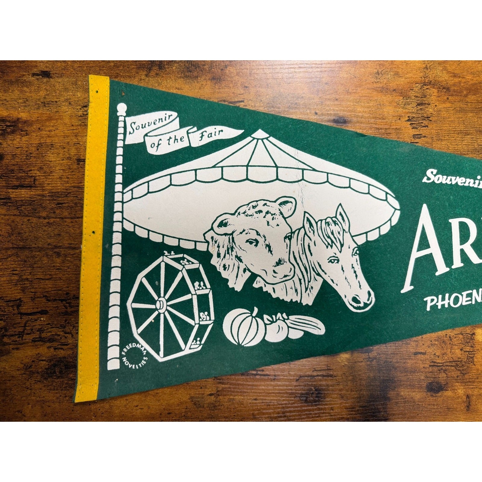 Vintage Souvenir of Arizona State Fair Phoenix, Arizona pennant