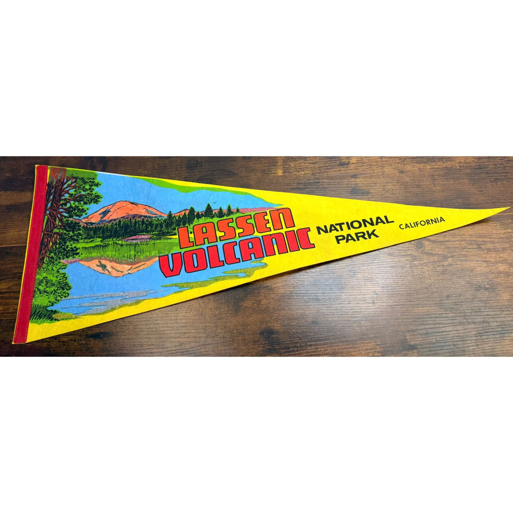 Vintage Lassen Volcanic National Park Pennant California Souvenir Collectible