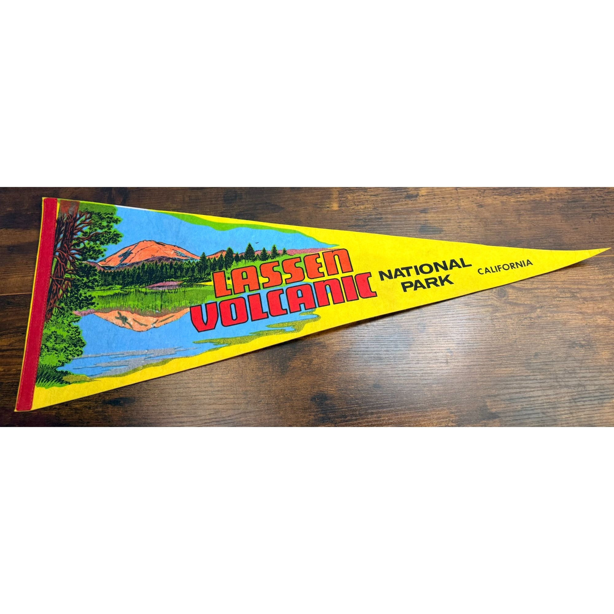 Vintage Lassen Volcanic National Park Pennant California Souvenir Collectible