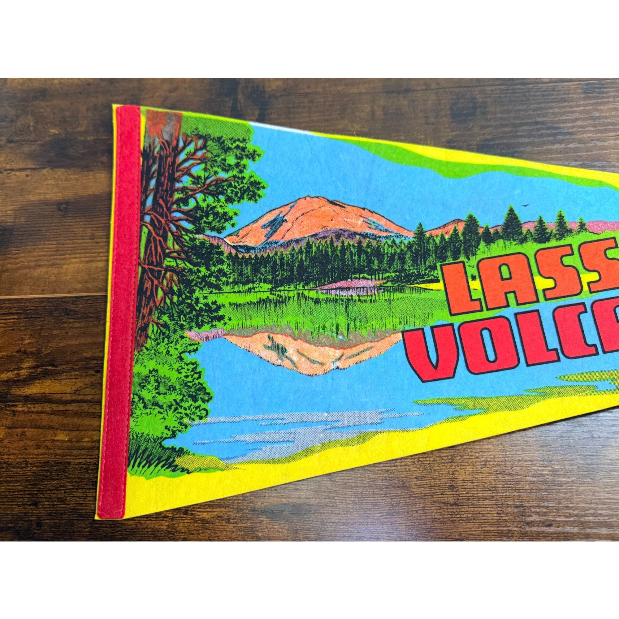 Vintage Lassen Volcanic National Park Pennant California Souvenir Collectible