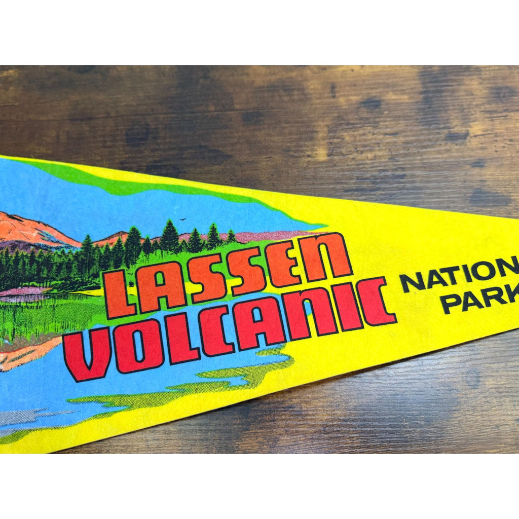 Vintage Lassen Volcanic National Park Pennant California Souvenir Collectible