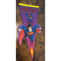 Six Flags Superman The Escape 1996 Pennant - DC Comics Collectible