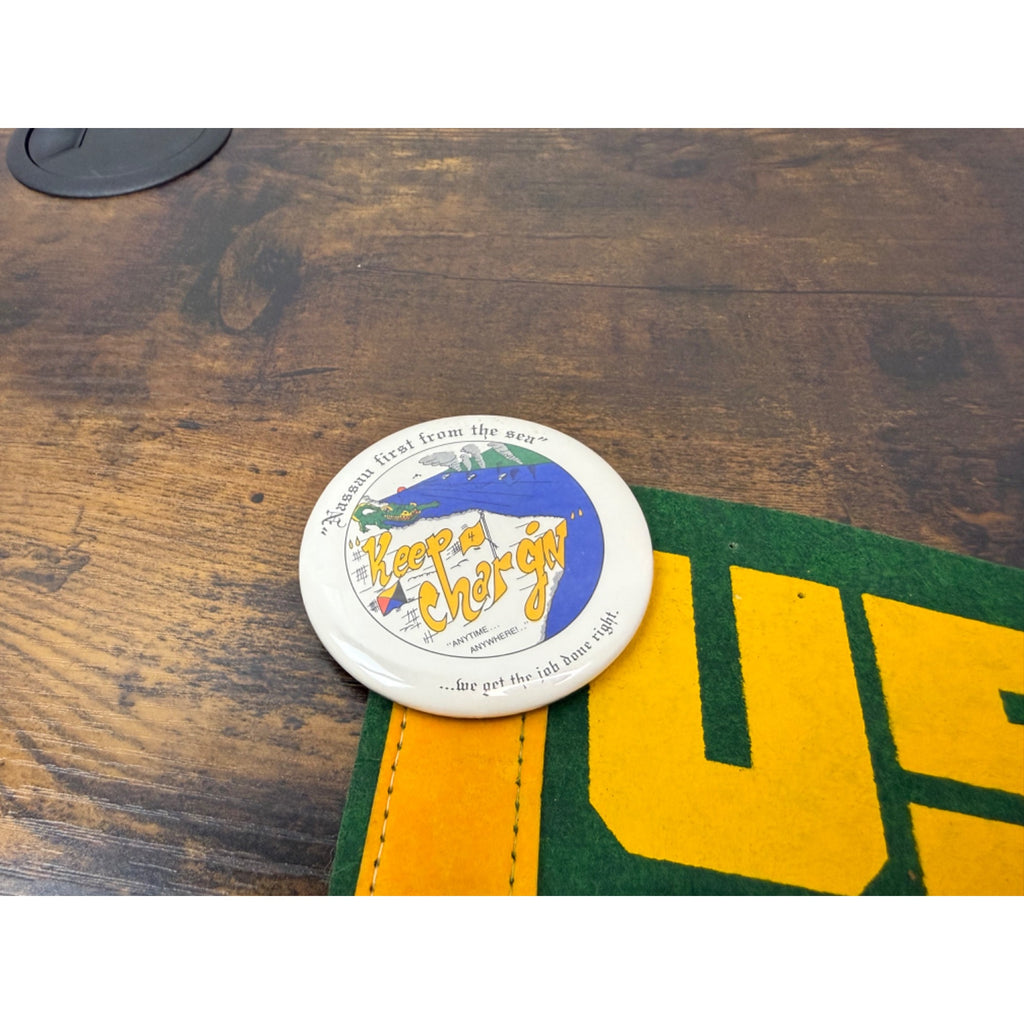 USS Nassau LHA 4 Felt Pennant Vintage Military With Bonus Keep Chargin Button
