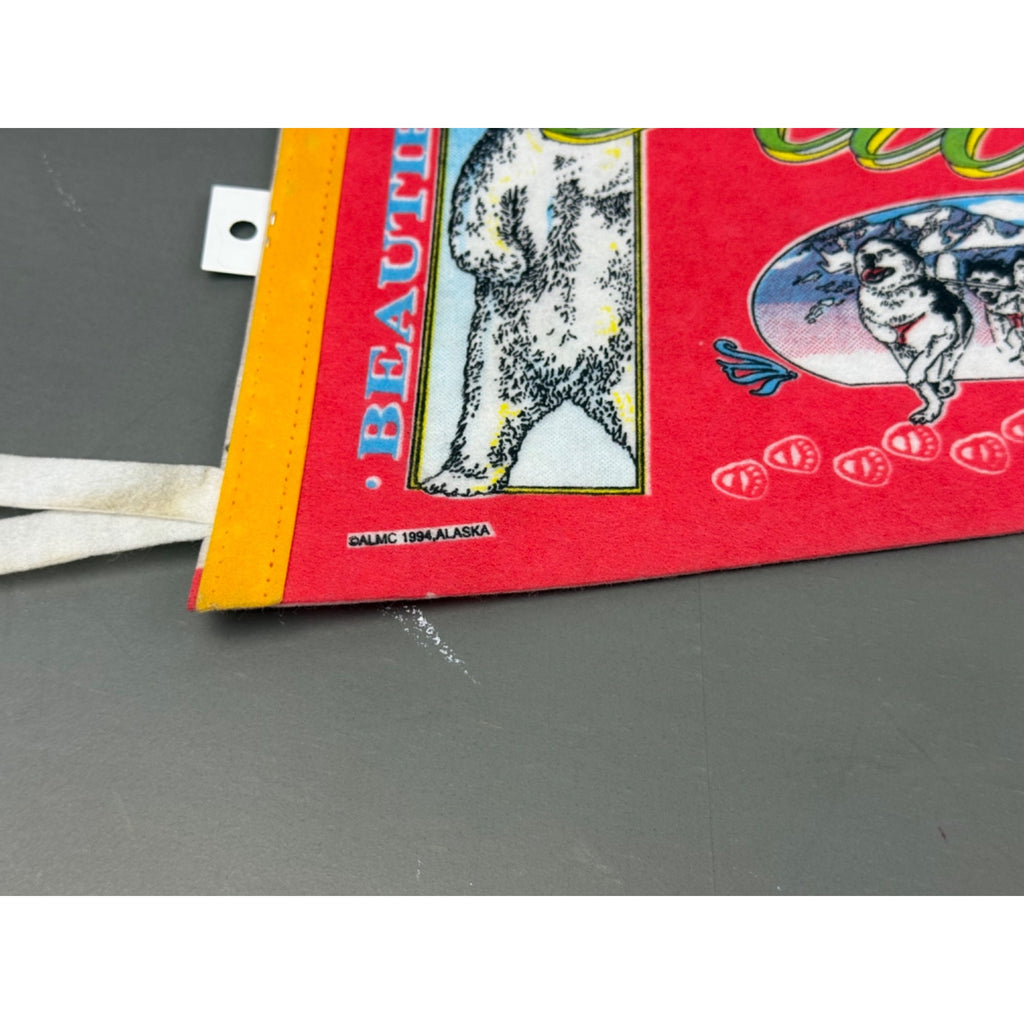 Vintage 1994 Alaska “The Last Frontier” pennant