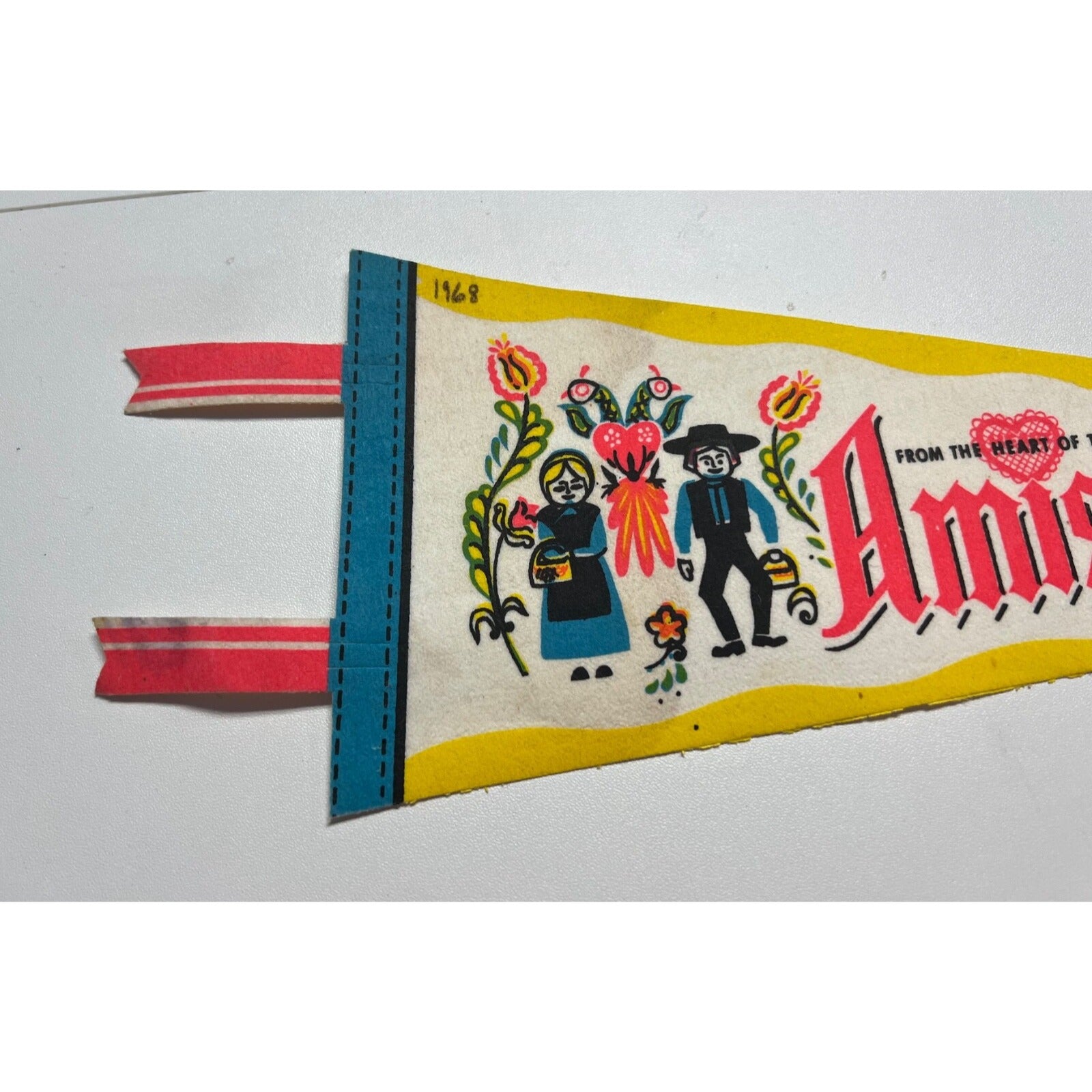 Vintage Amish Country 14”’ Felt Souvenir Pennant