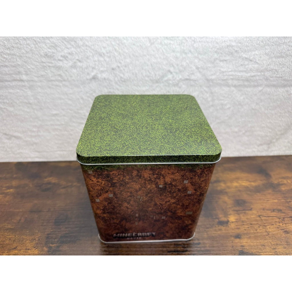 New Minecraft Movie AMC Exclusive Square Tin Box With Grass Block Design